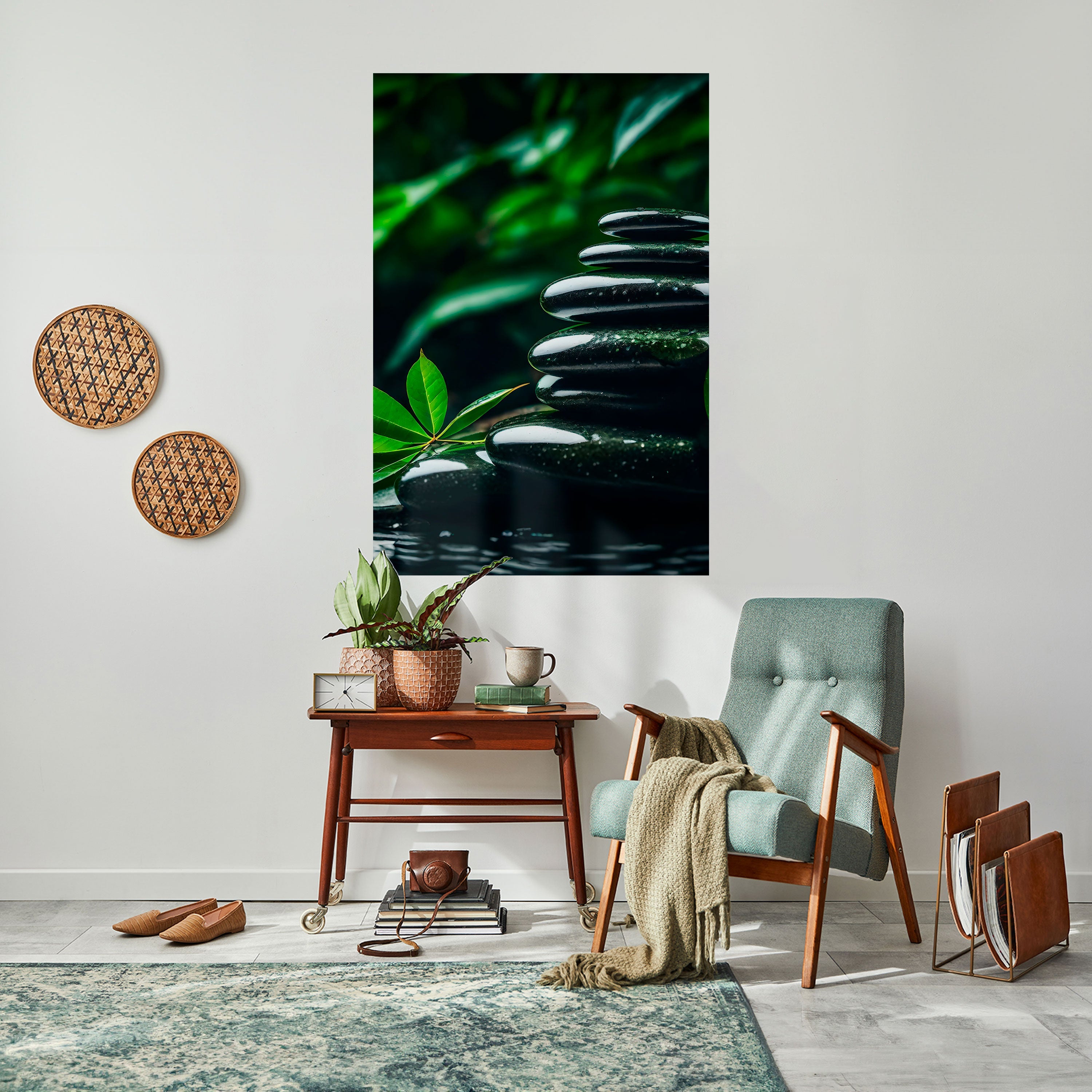 HARMONY STONES Peel and Stick Vertical Poster