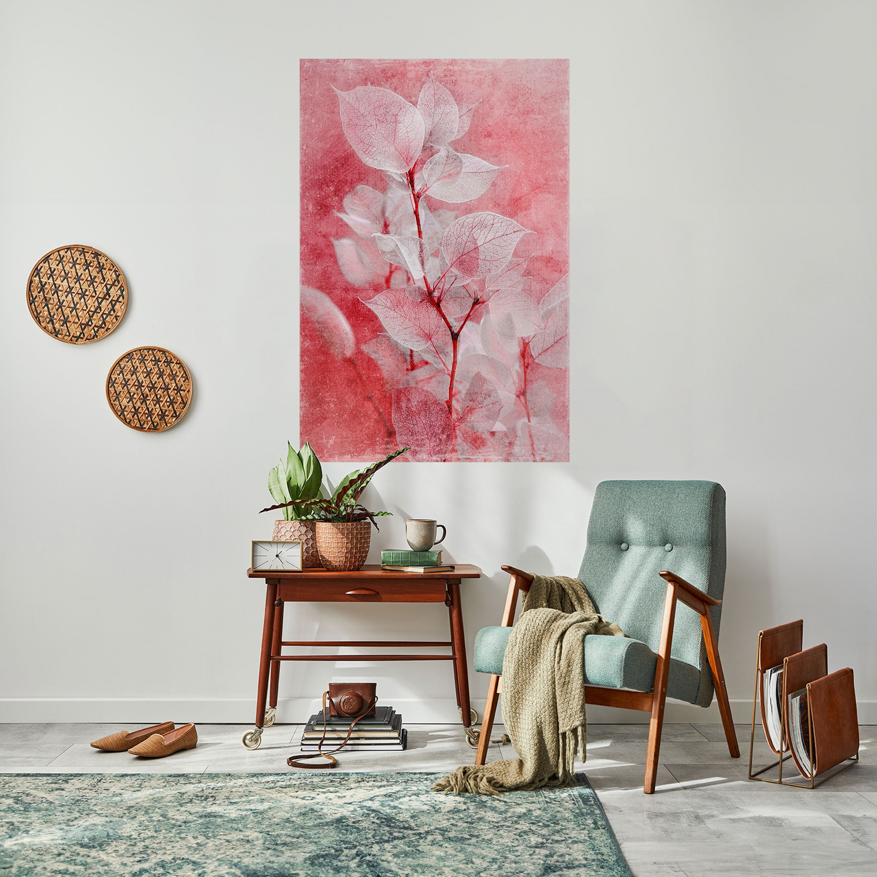 ETHERAL PETAL GLOW Peel and Stick Vertical Poster