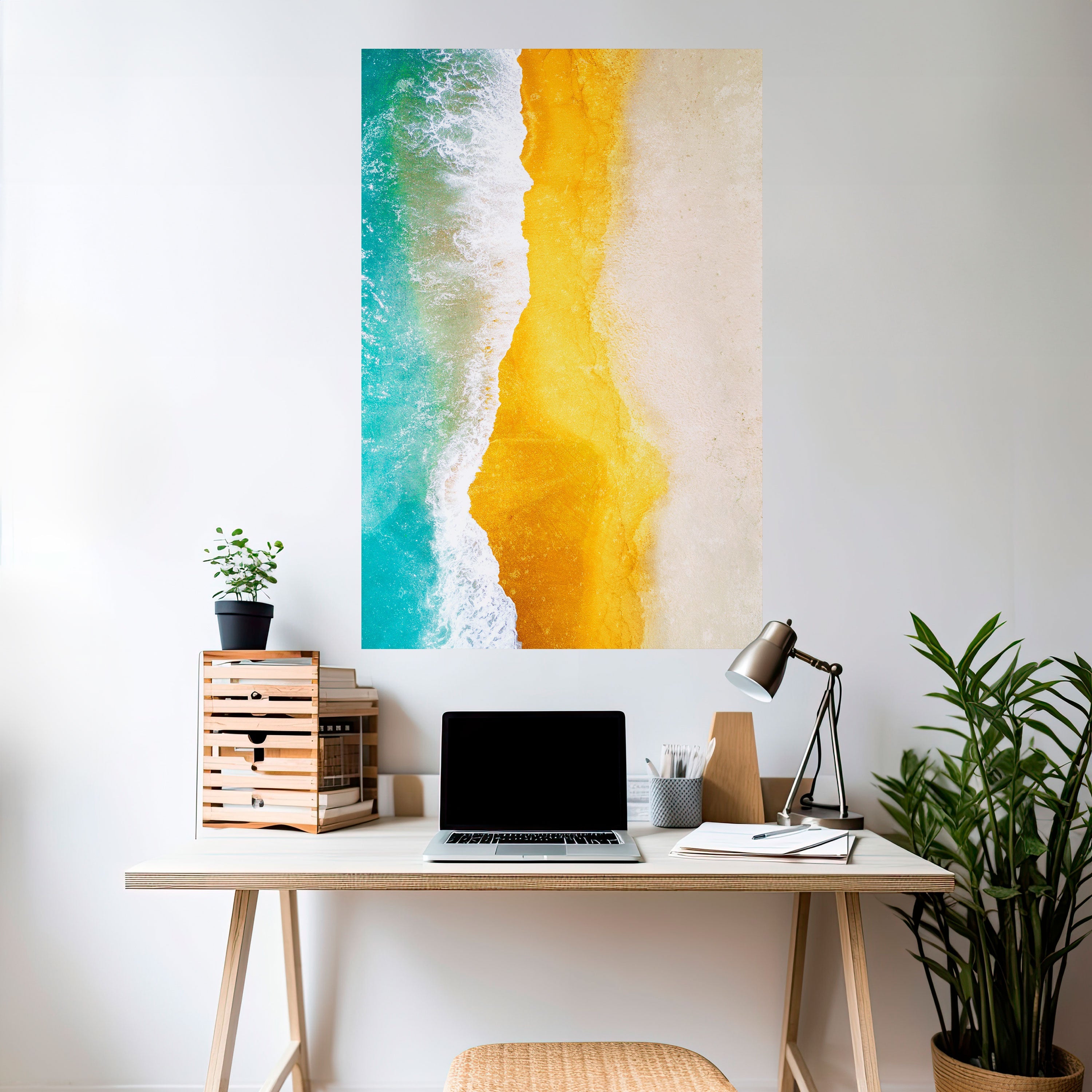 TRILOGY OF TIDES Peel and Stick Vertical Poster