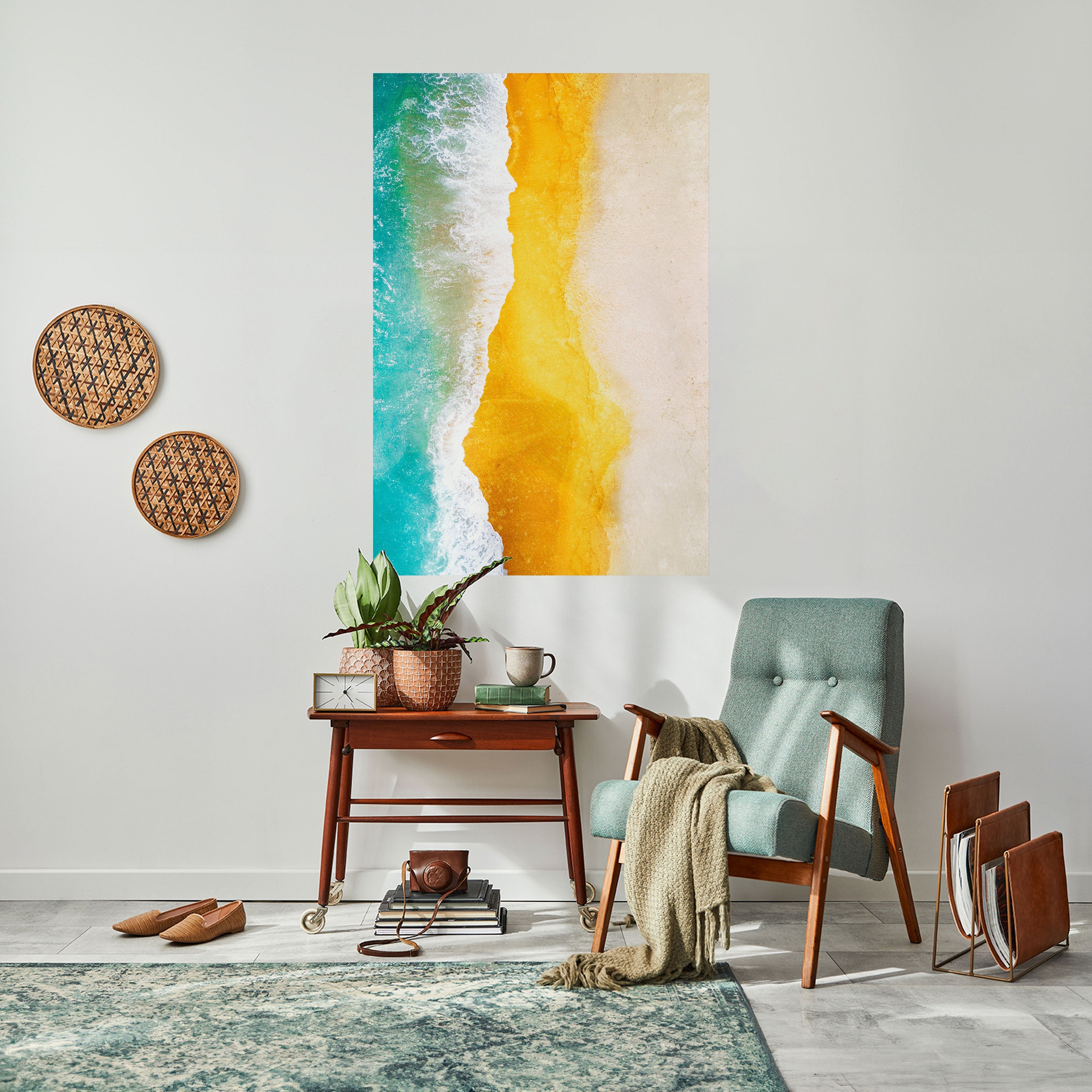 TRILOGY OF TIDES Peel and Stick Vertical Poster