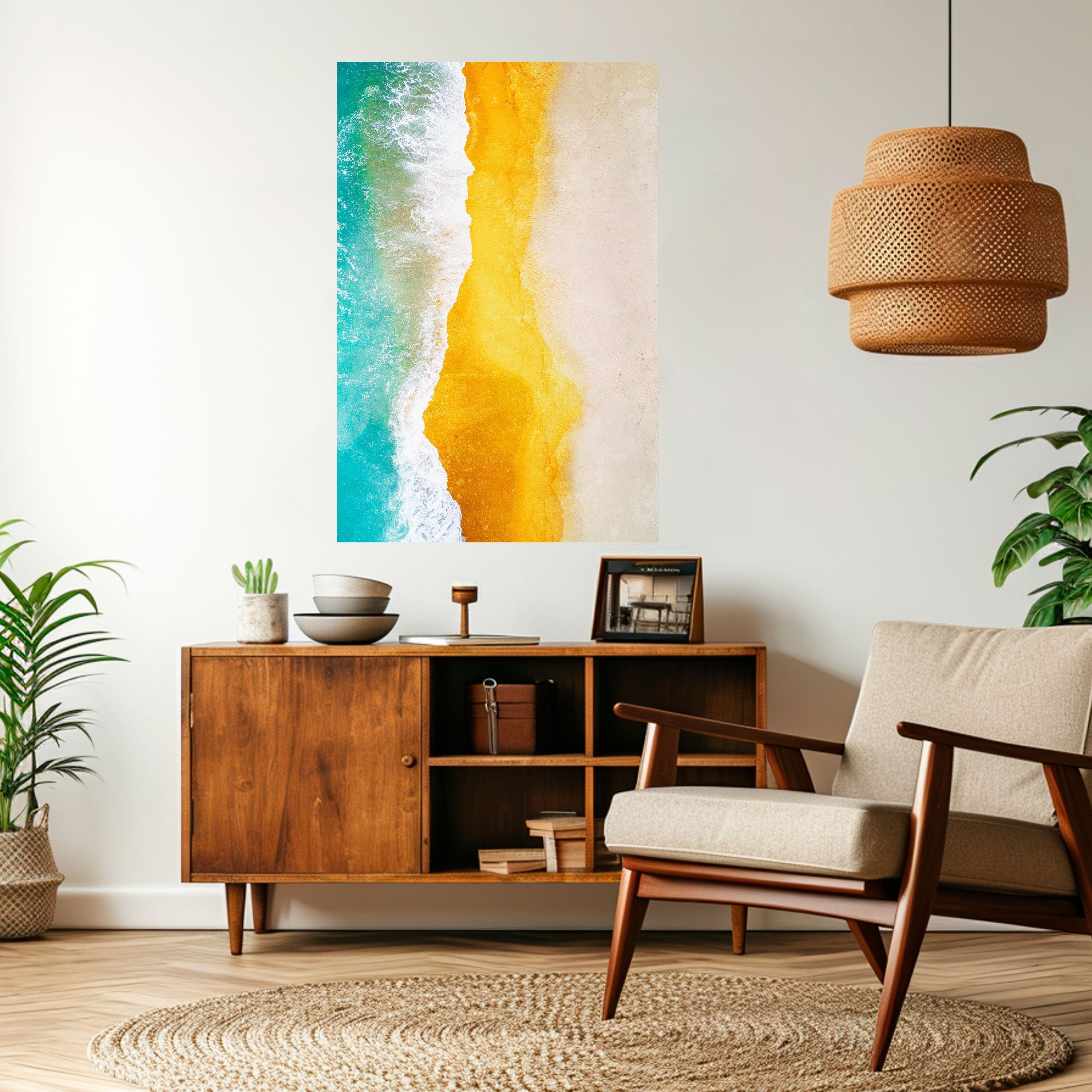 TRILOGY OF TIDES Peel and Stick Vertical Poster