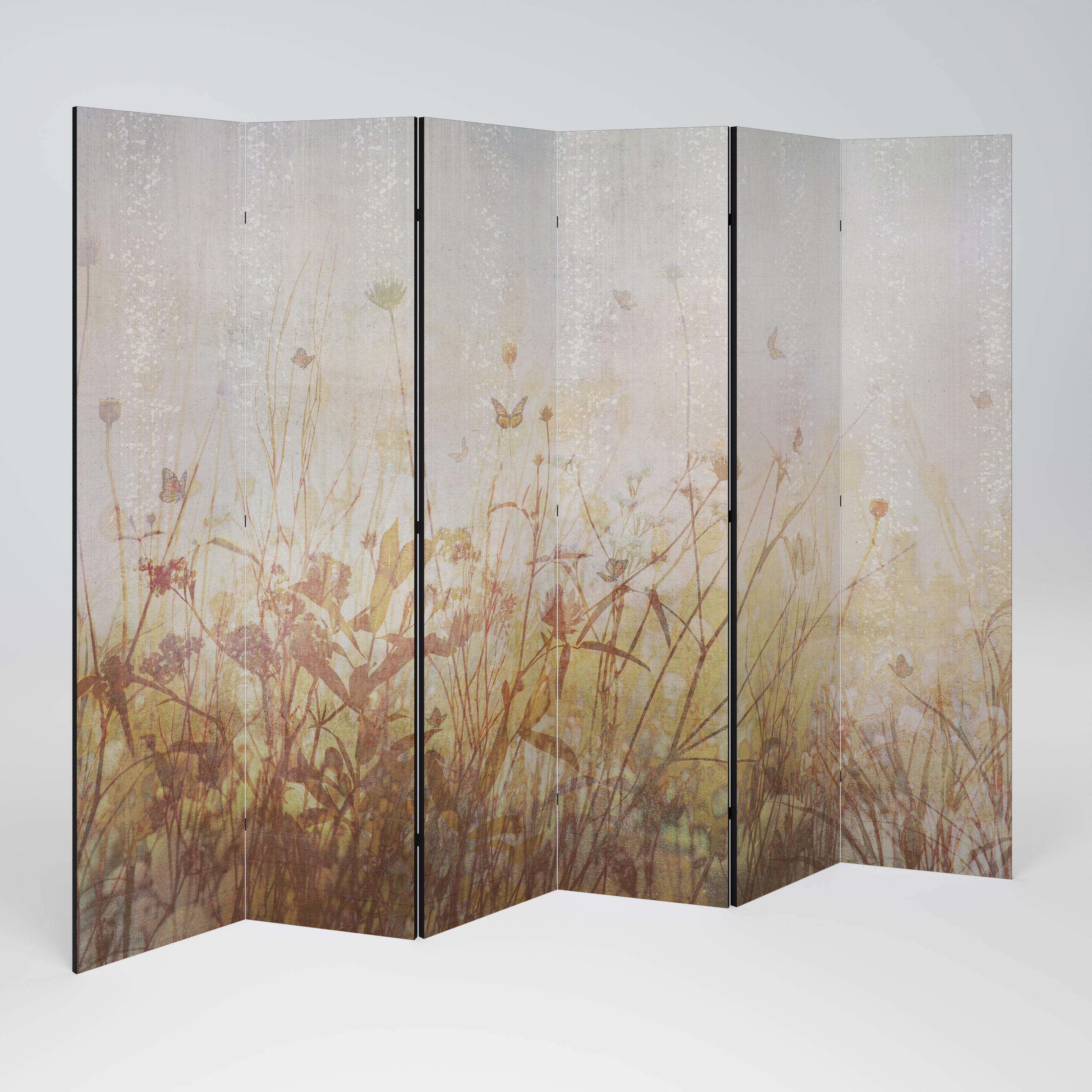 MEADOW BUTTERFLIES Dekorativer 6-teiliger Raumteiler