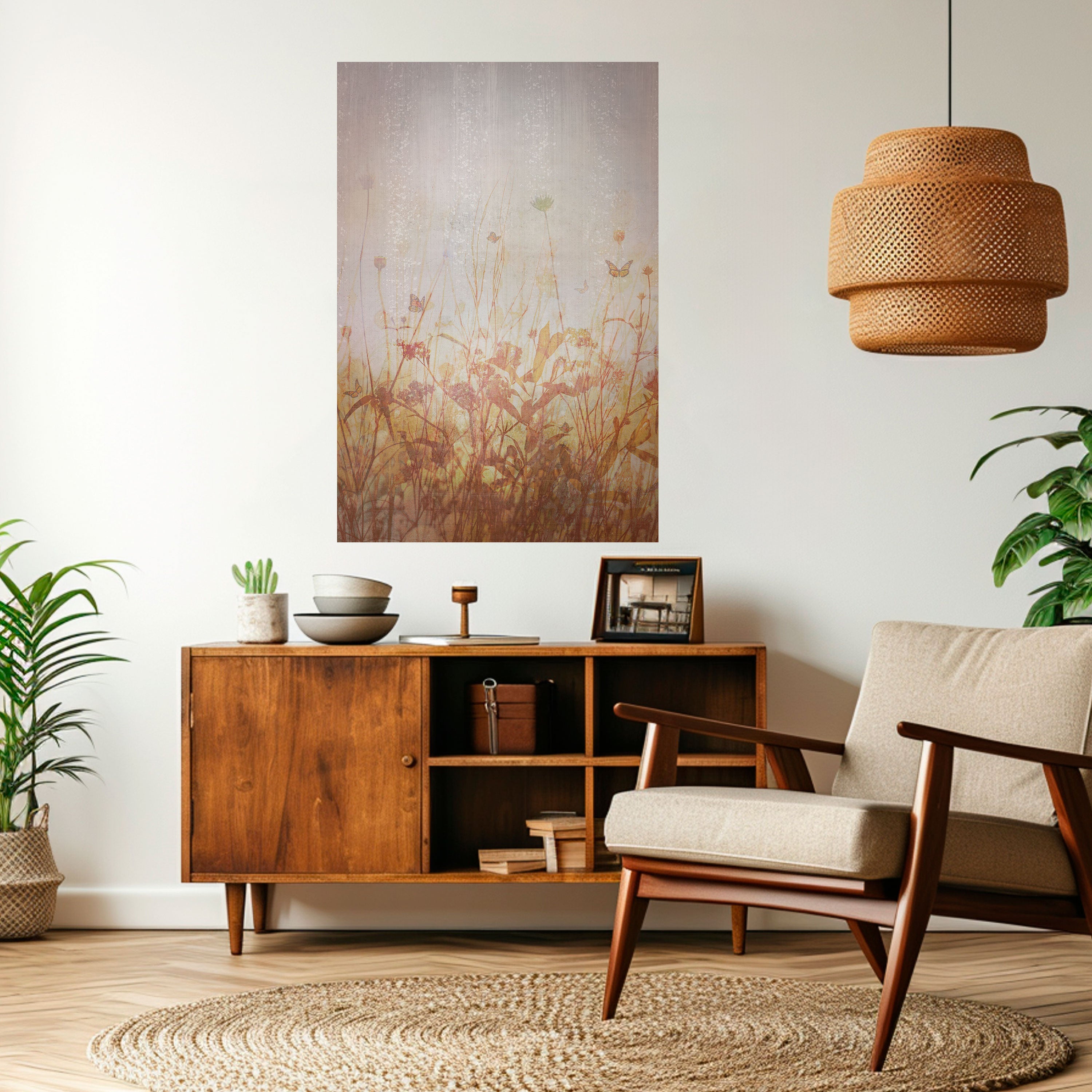 MEADOW BUTTERFLIES Peel and Stick Vertical Poster