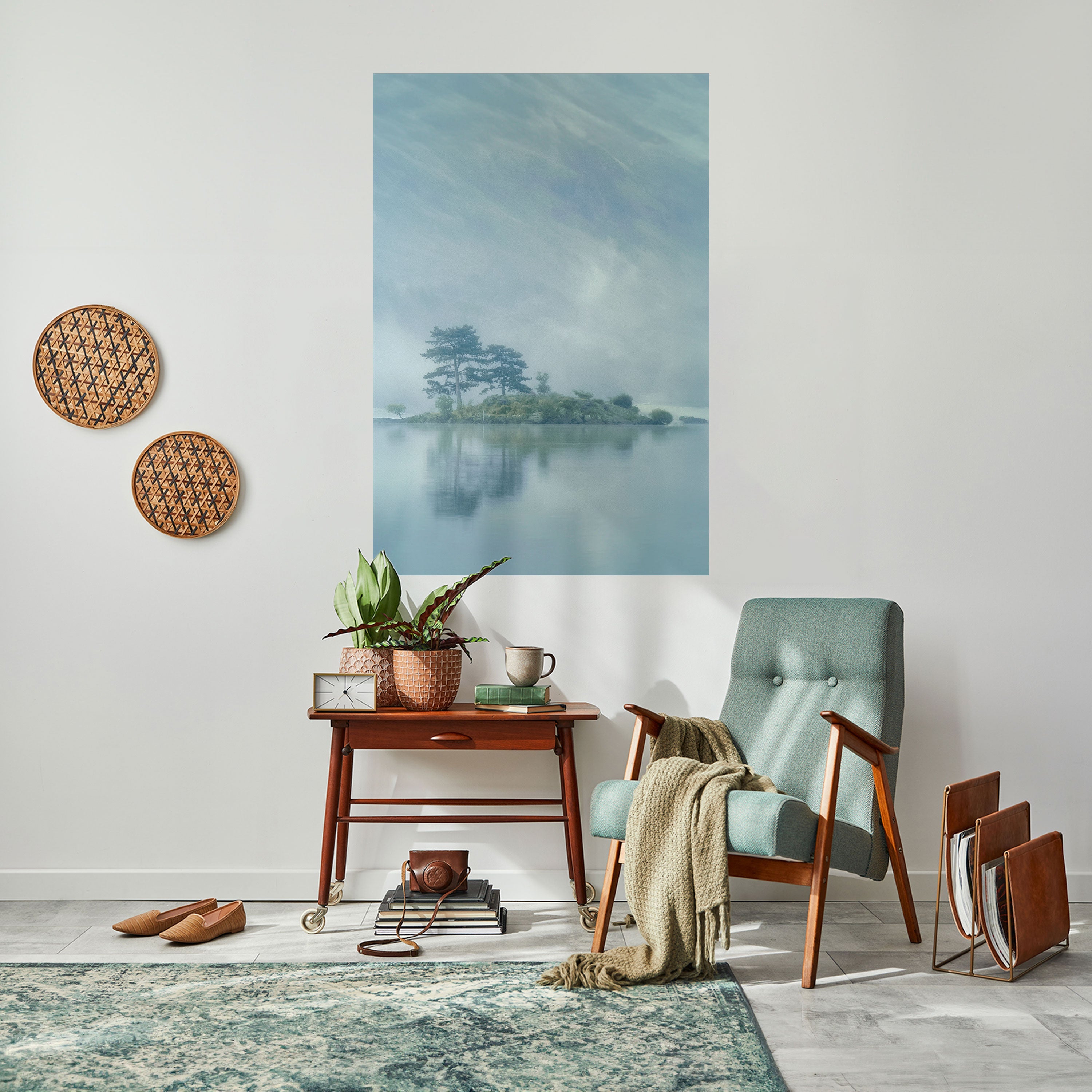 SILVER LAKE Peel and Stick Vertical Poster