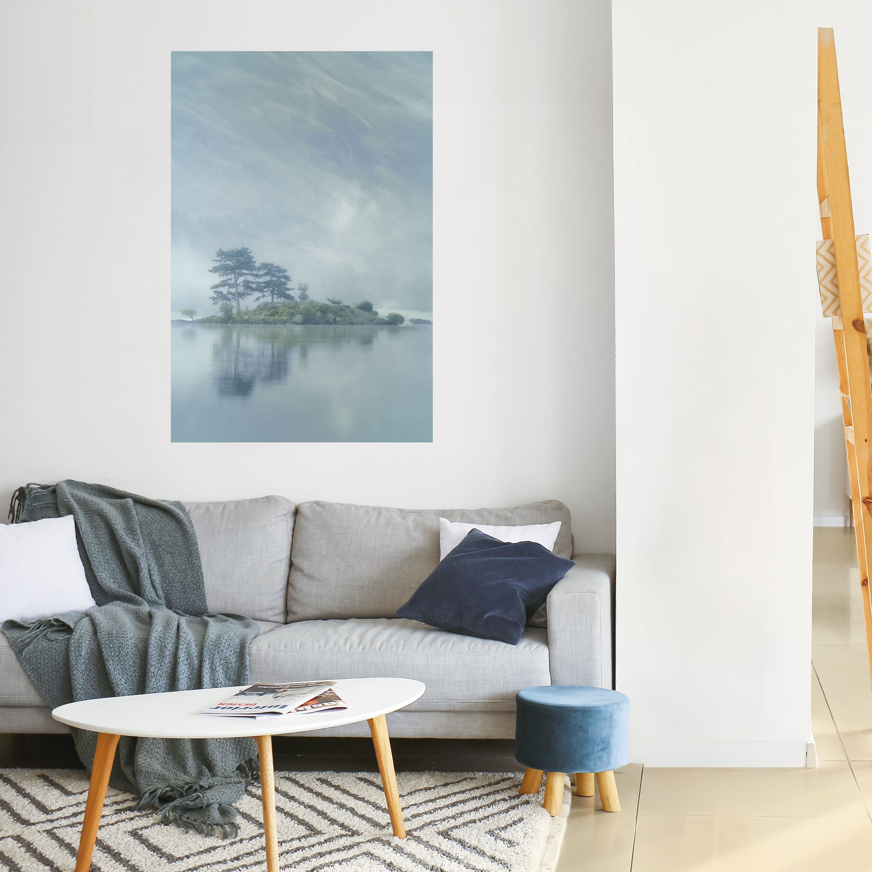 SILVER LAKE Peel and Stick Vertical Poster