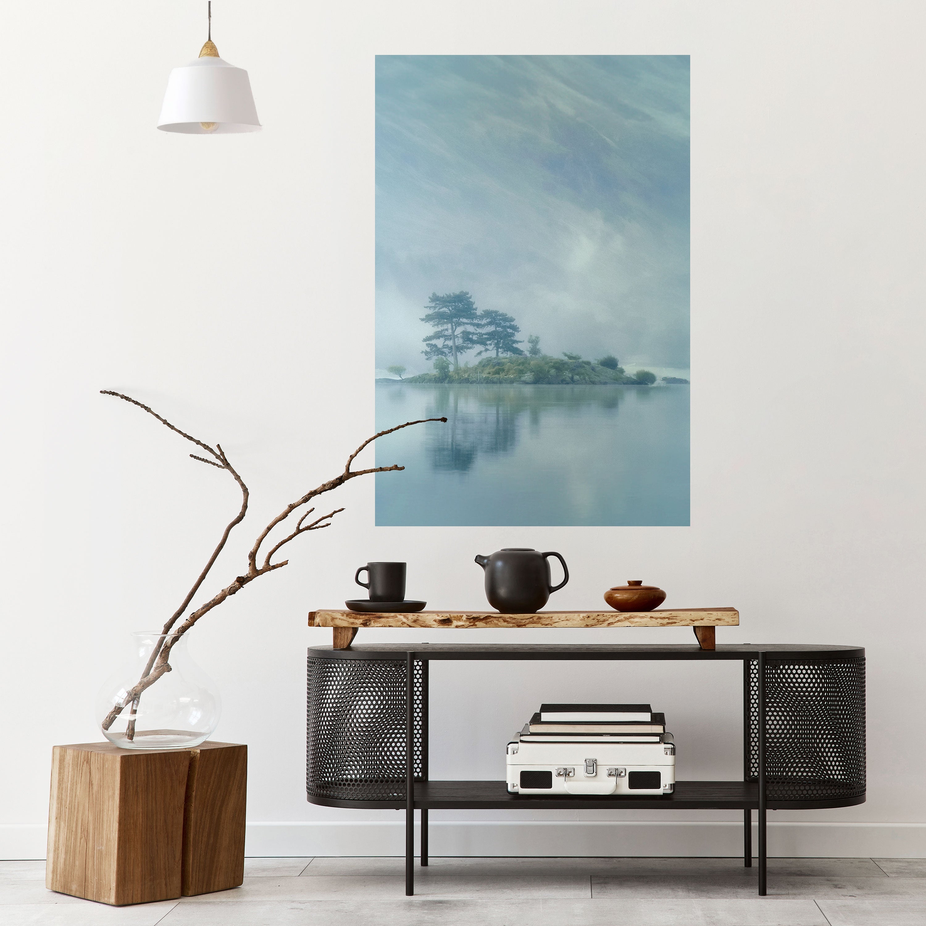 SILVER LAKE Peel and Stick Vertical Poster