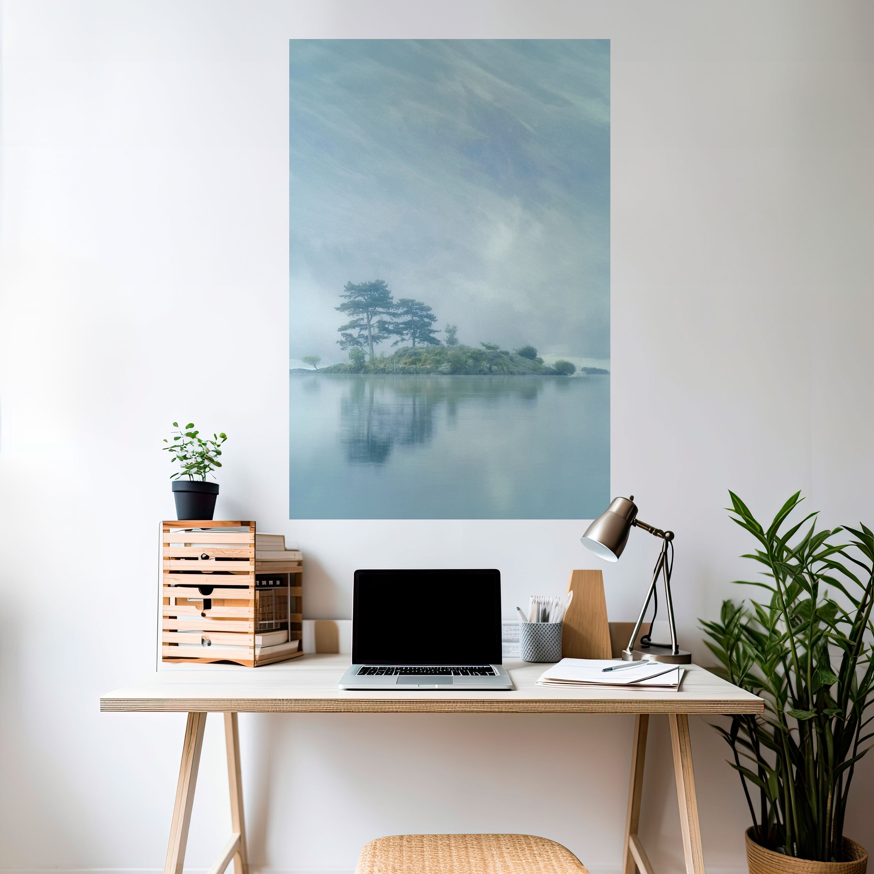 SILVER LAKE Peel and Stick Vertical Poster