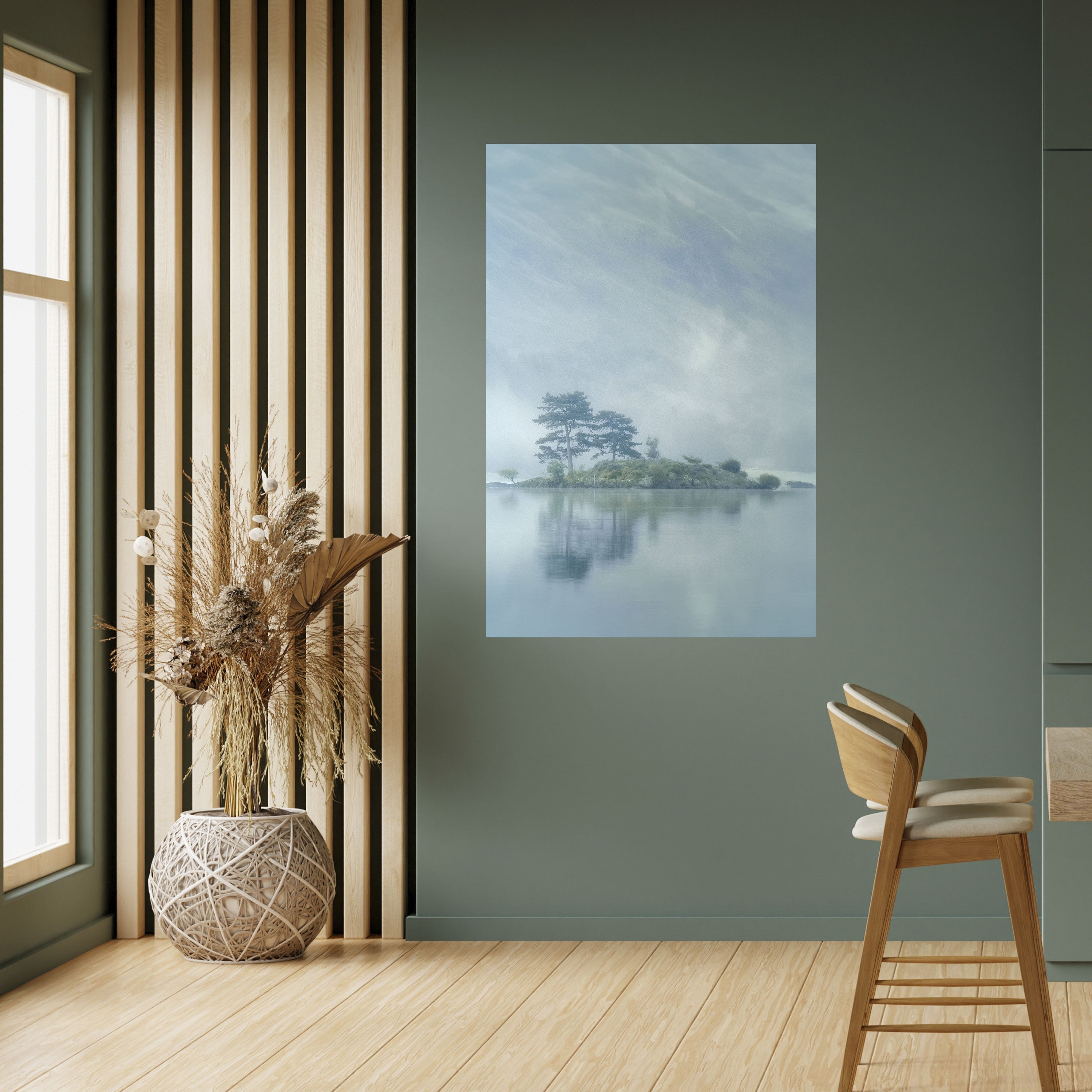 SILVER LAKE Peel and Stick Vertical Poster