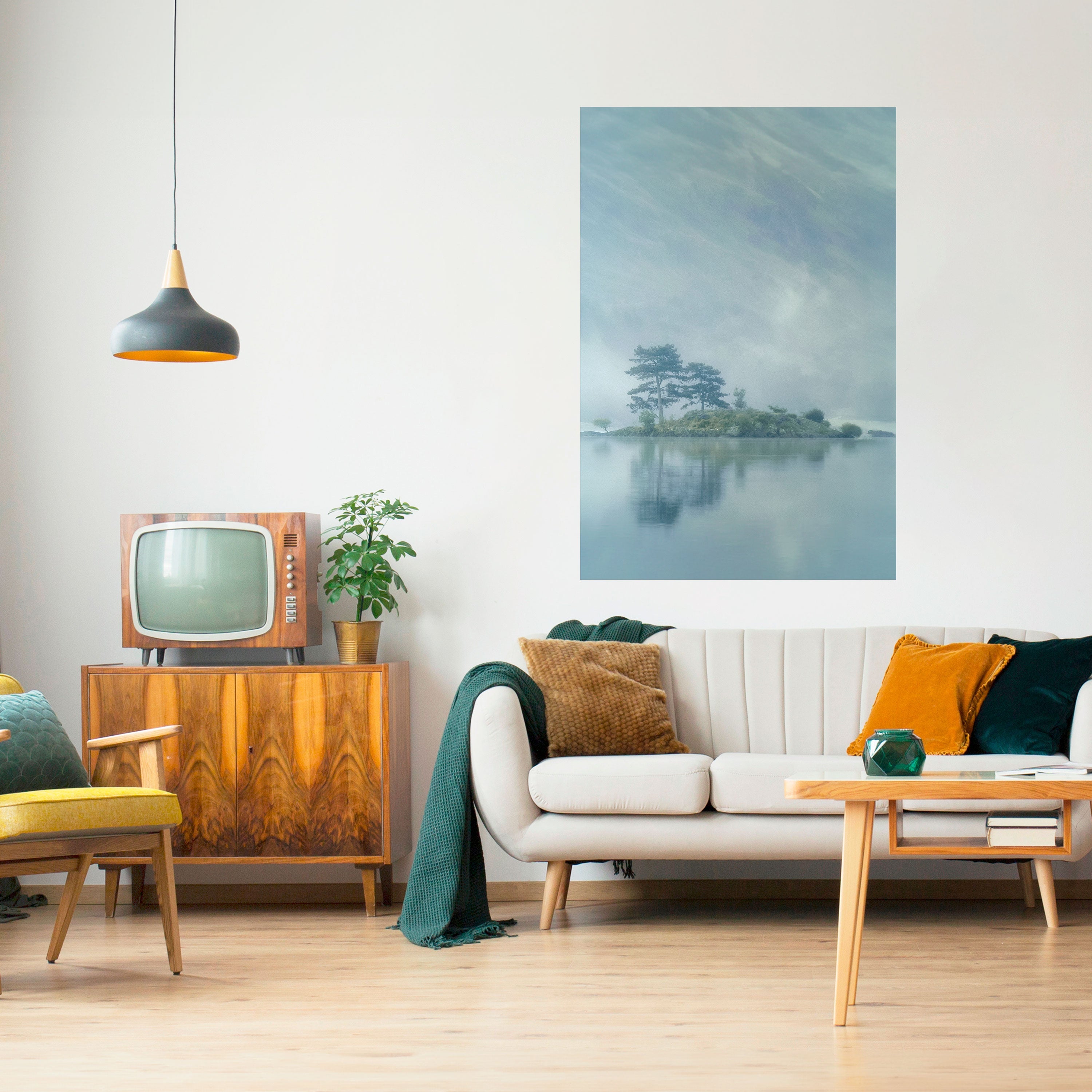 SILVER LAKE Peel and Stick Vertical Poster
