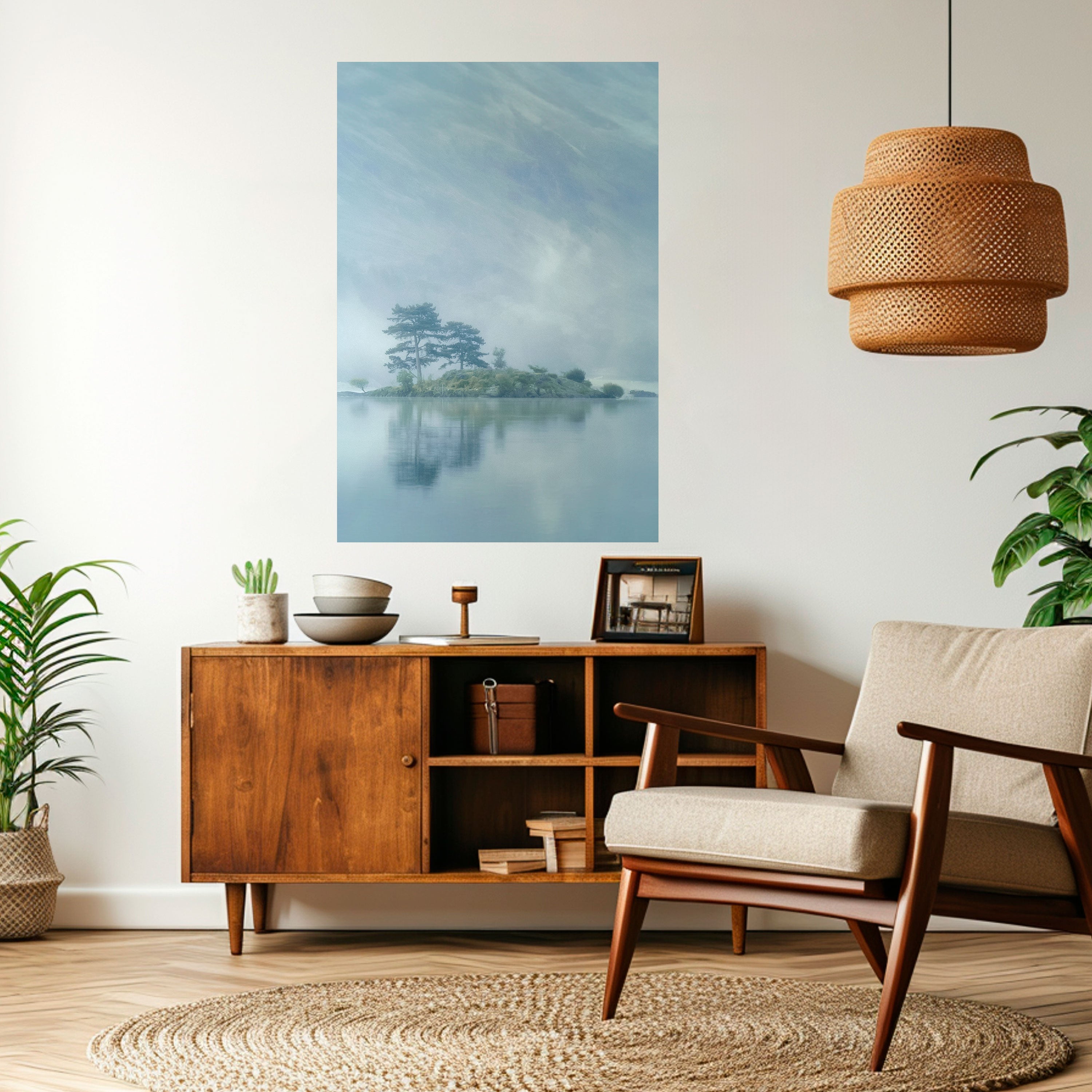 SILVER LAKE Peel and Stick Vertical Poster