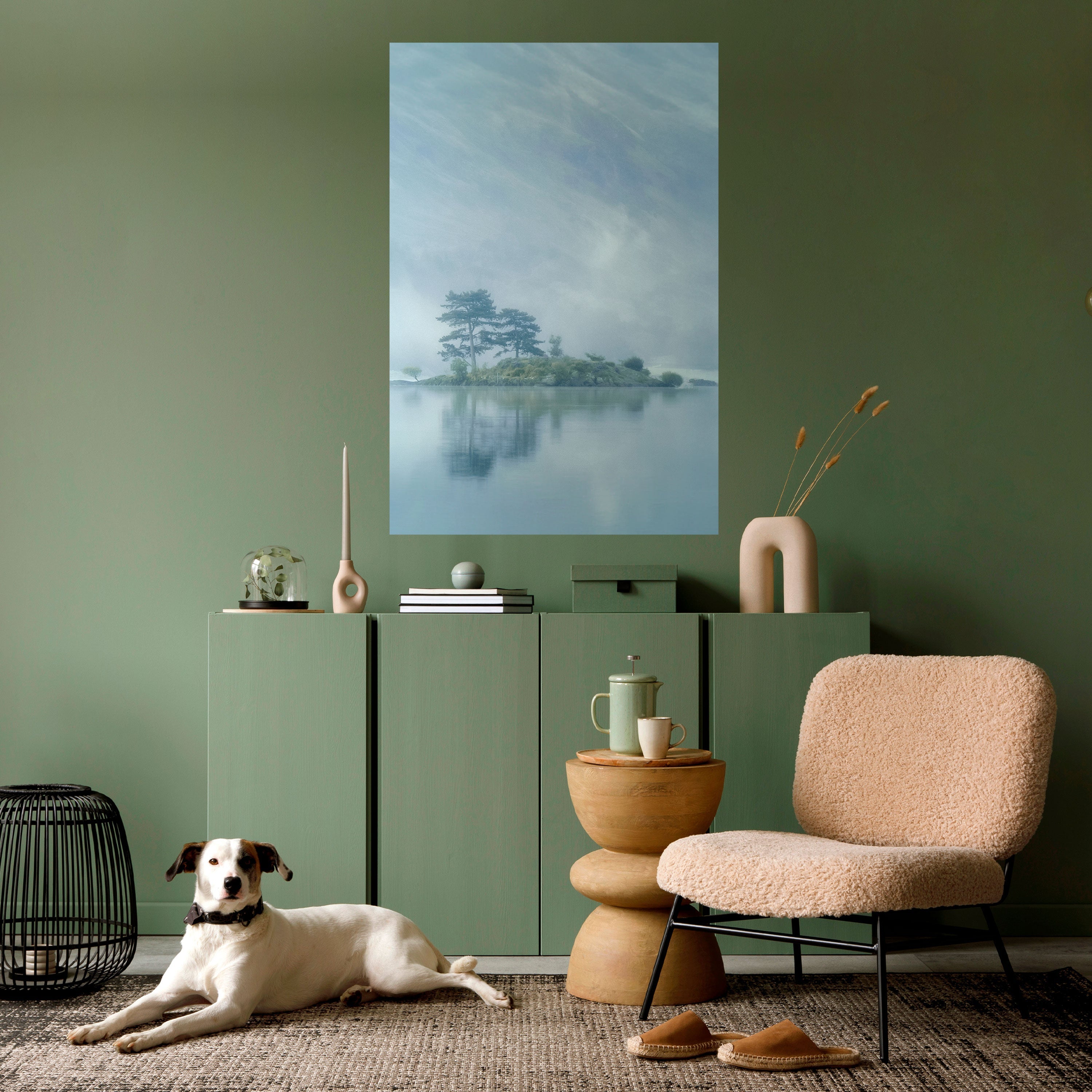SILVER LAKE Peel and Stick Vertical Poster