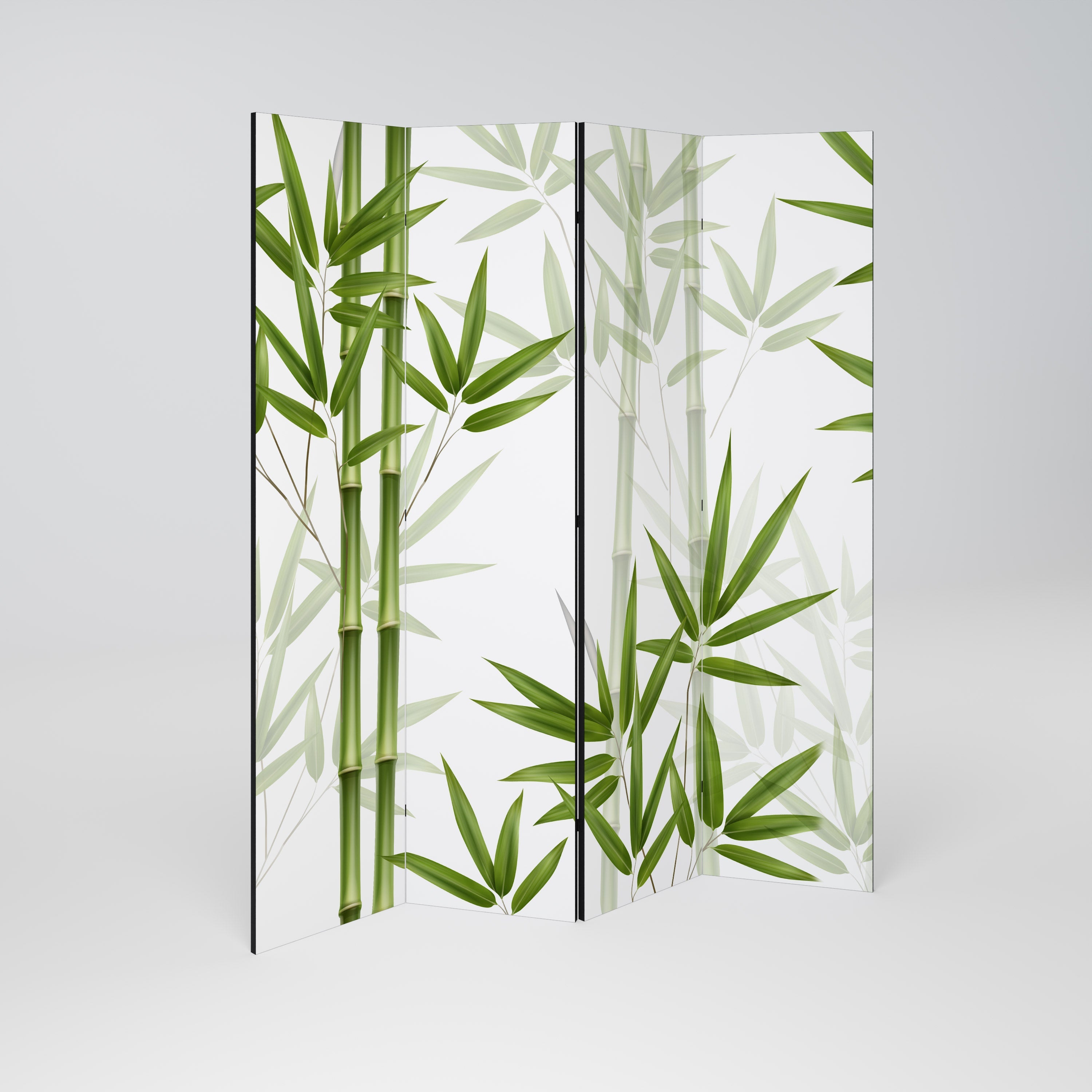 SERENE BAMBOO WHISPERS Dekorativer 4-teiliger Raumteiler