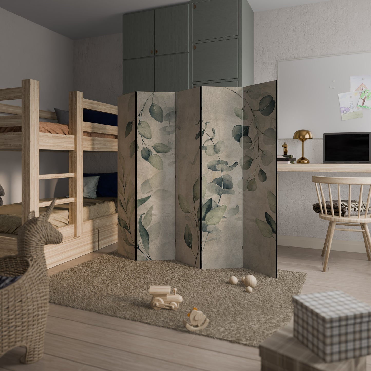 EARTHY TONED ELEGANCE 5-teiliger Paravent