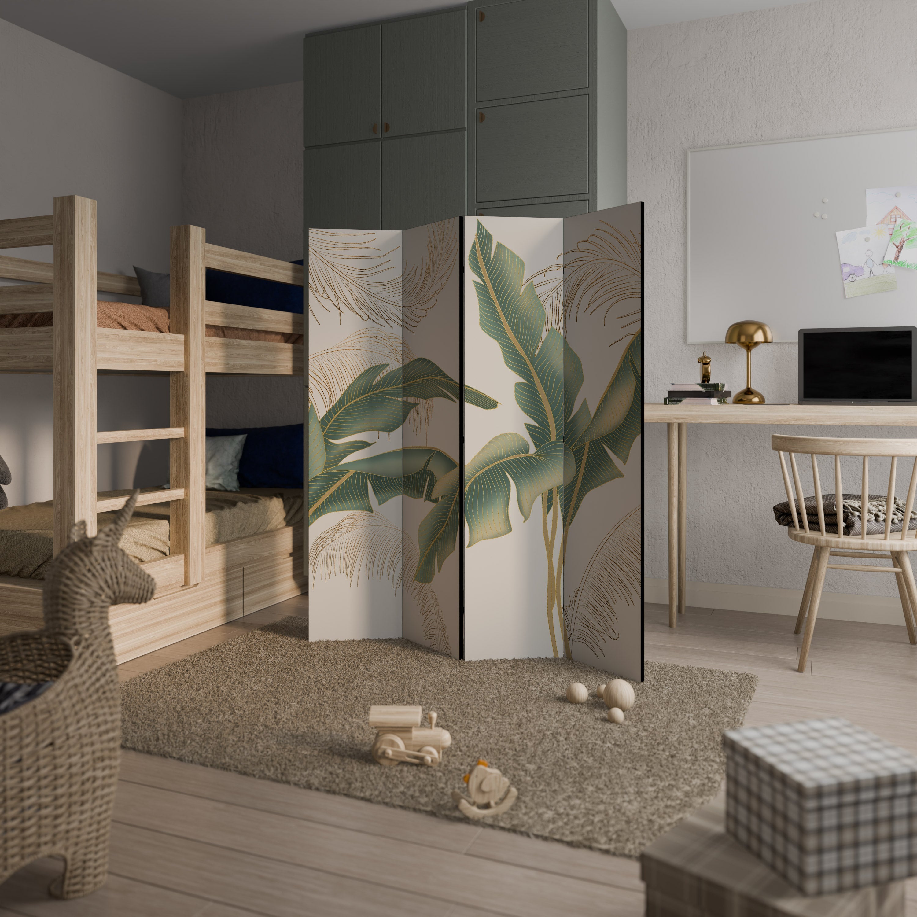 GENTLE HARMONY Dekorativer 4-teiliger Raumteiler