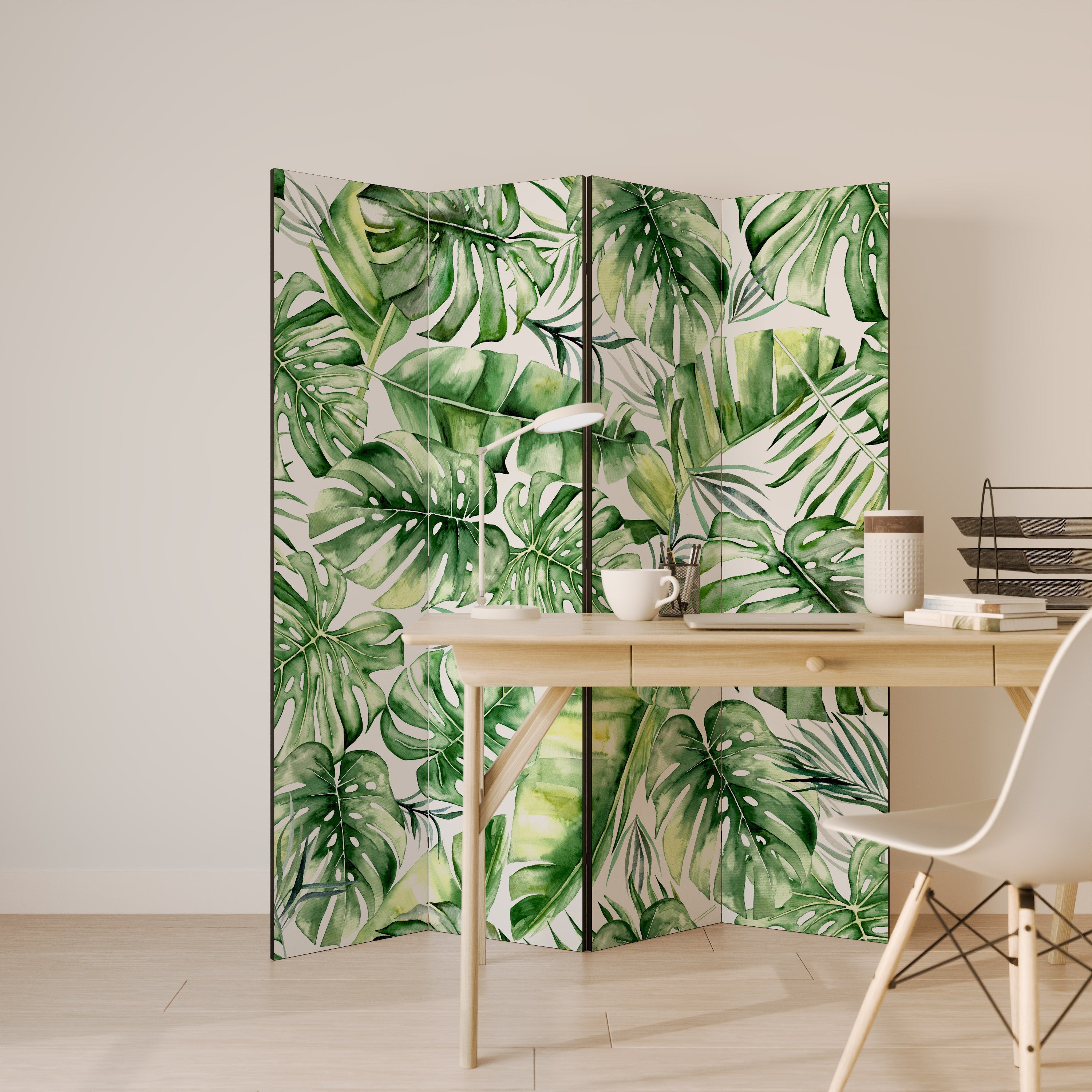 NATURE'S CANVAS Dekorativer 4-teiliger Raumteiler