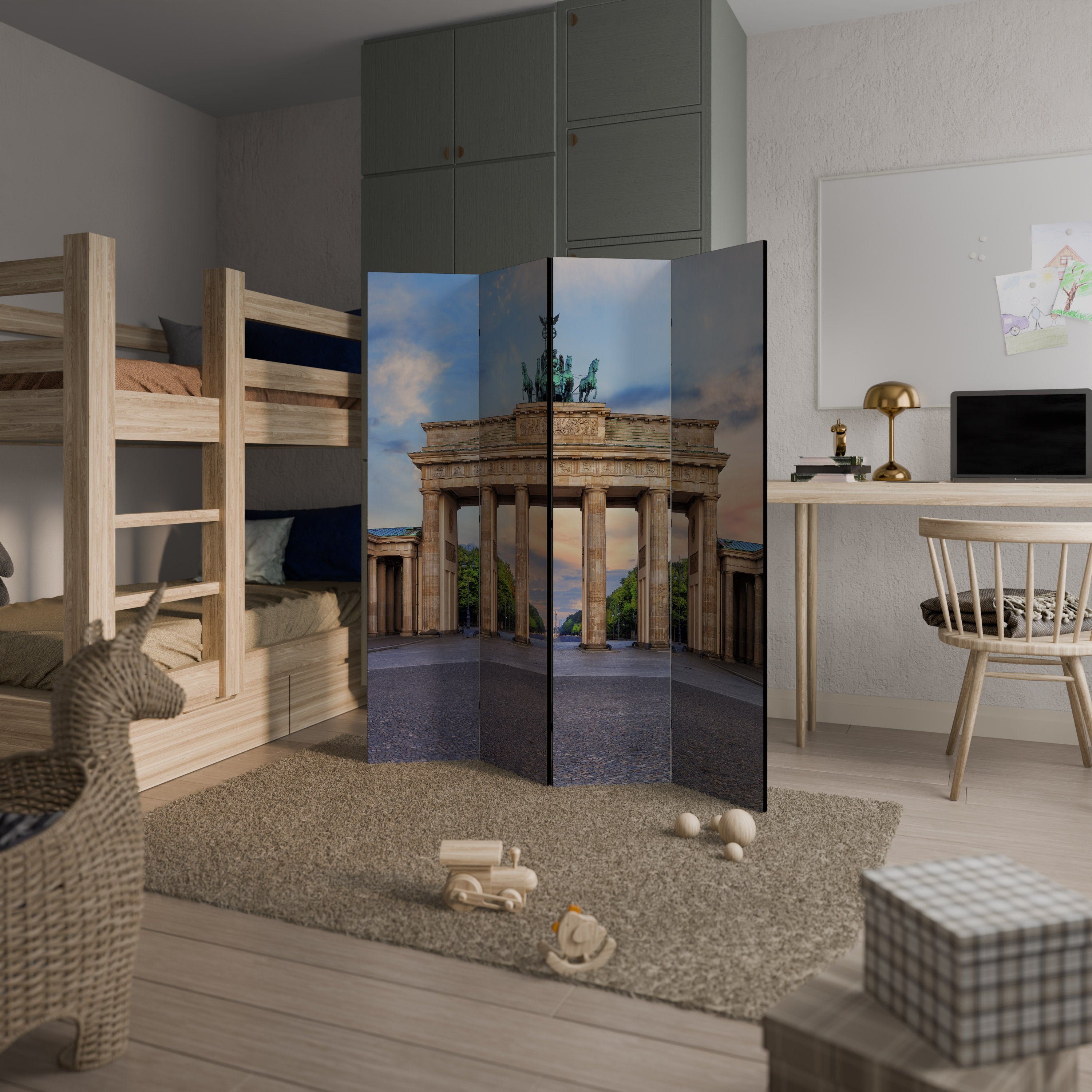 PILLARS OF MEMORY Dekorativer 4-teiliger Raumteiler