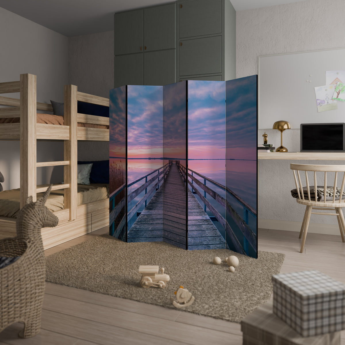 PASTEL PROMENADE 5-teiliger Paravent