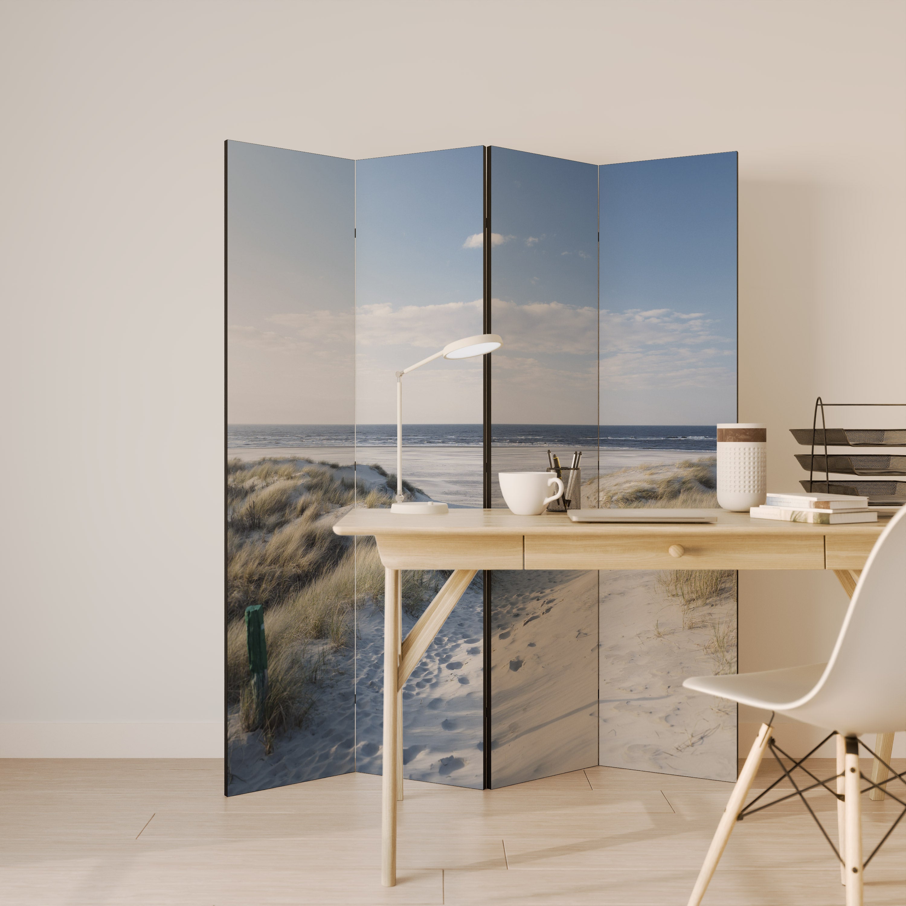 SEASIDE DREAMING Dekorativer 4-teiliger Raumteiler
