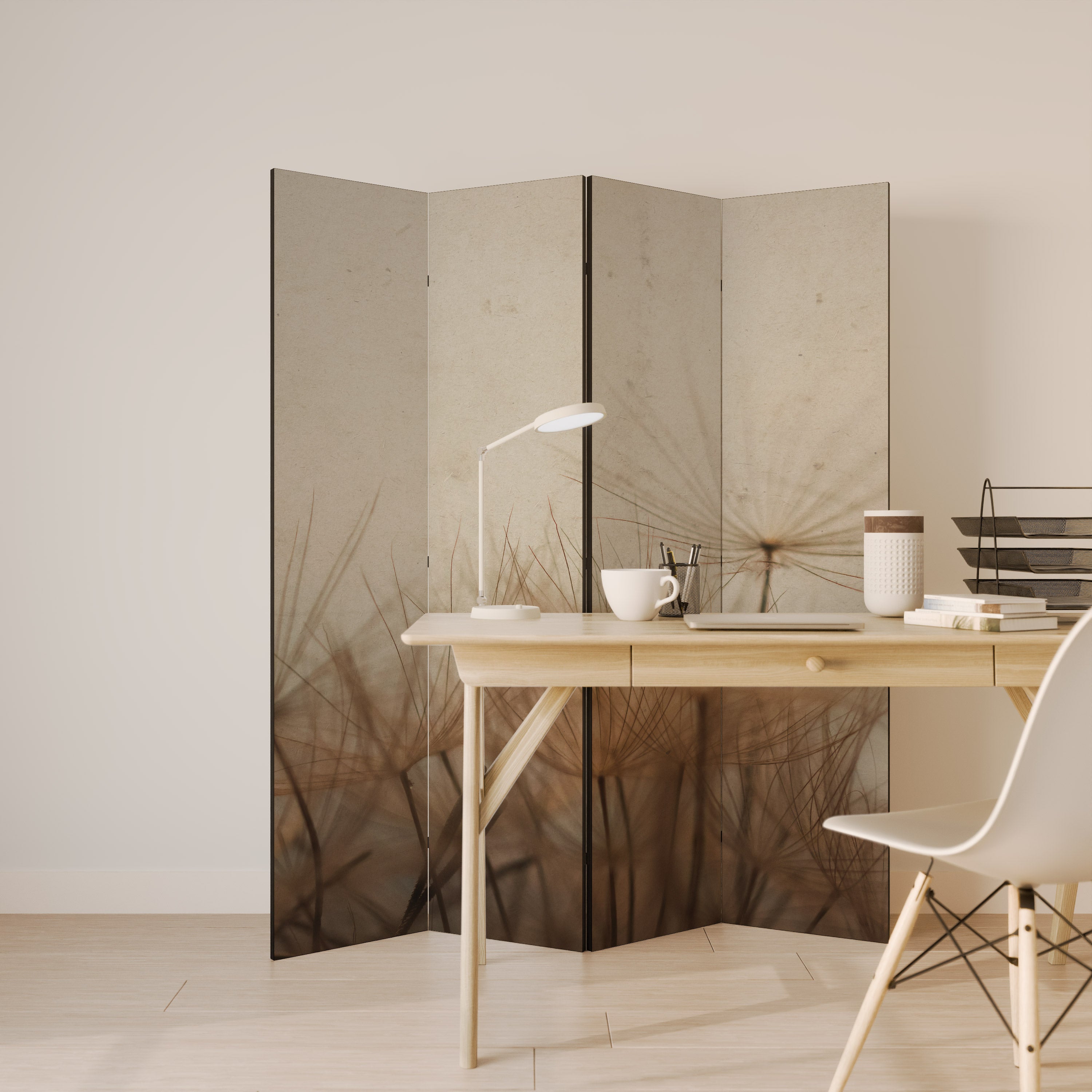 EARTH BREATH Dekorativer 4-teiliger Raumteiler