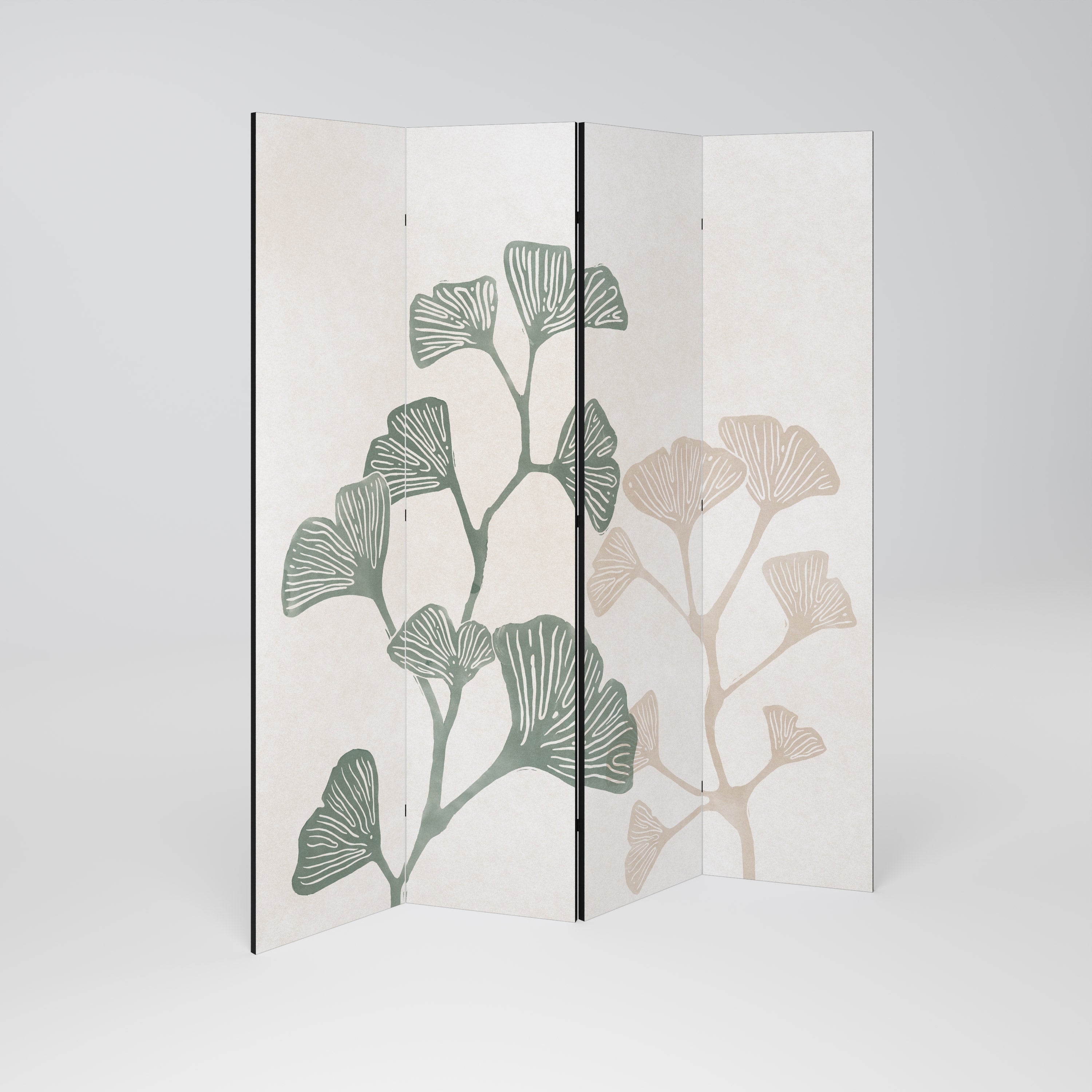 THE GOST OF GINKGO Dekorativer 4-teiliger Raumteiler