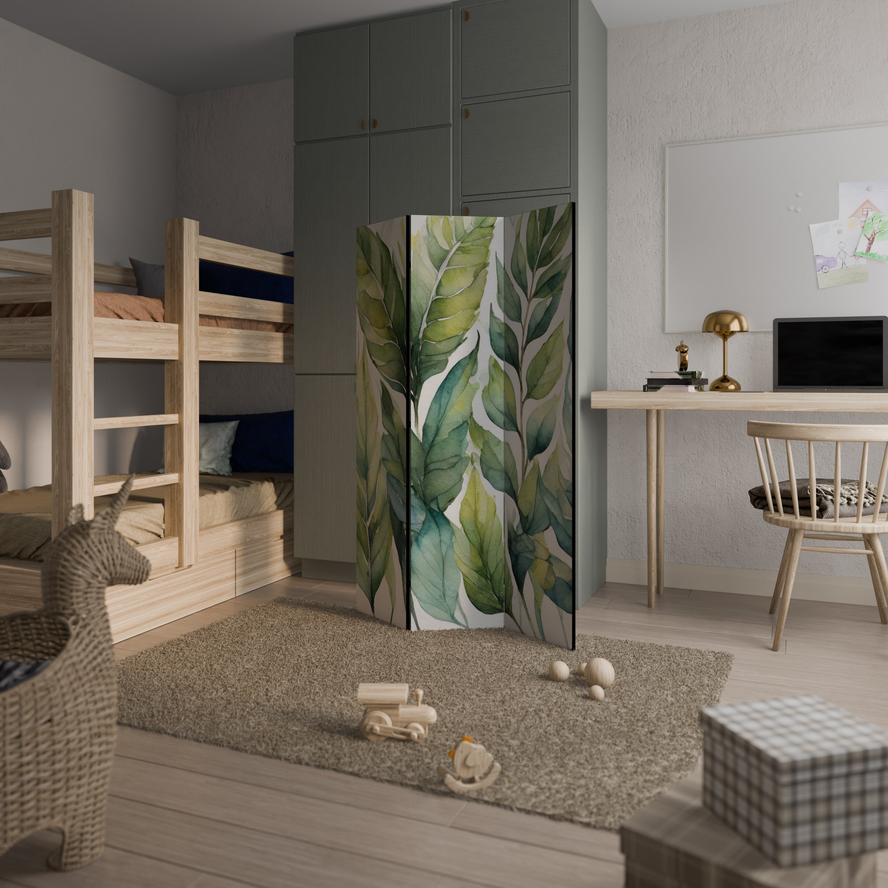 VERDURE SCAPE Dekorativer 3-teiliger Raumteiler