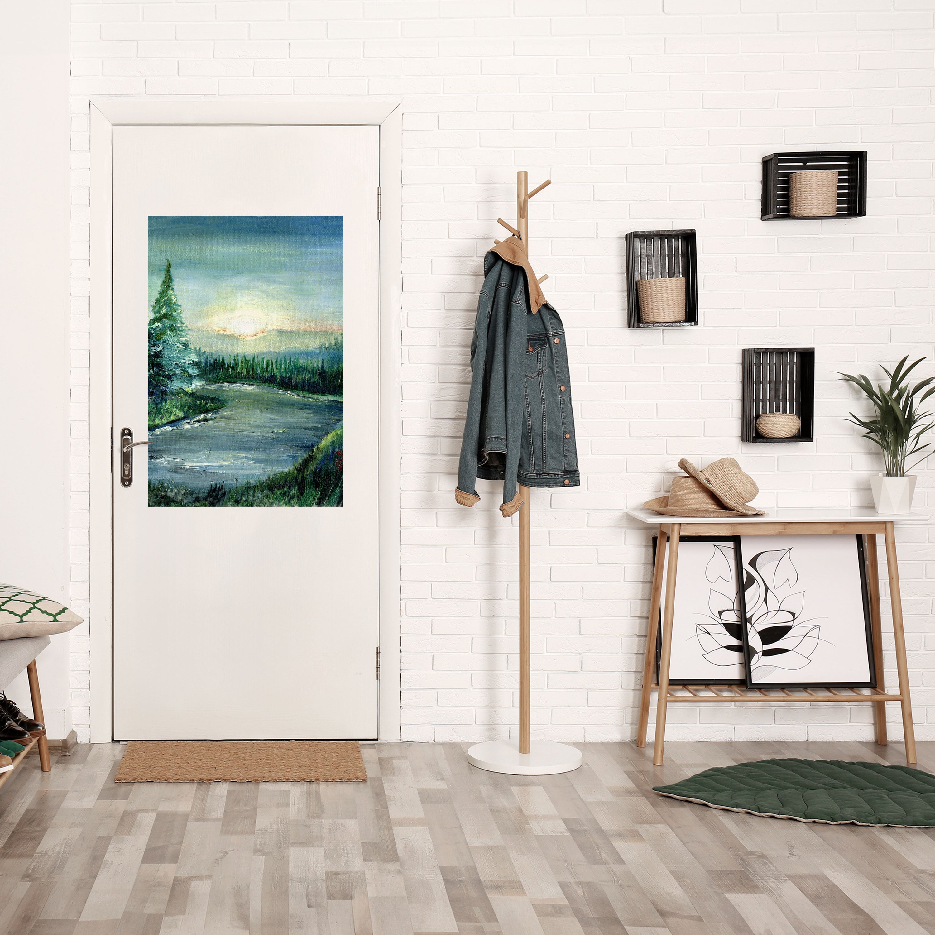 FOREST SUNSET Peel and Stick Vertical Poster
