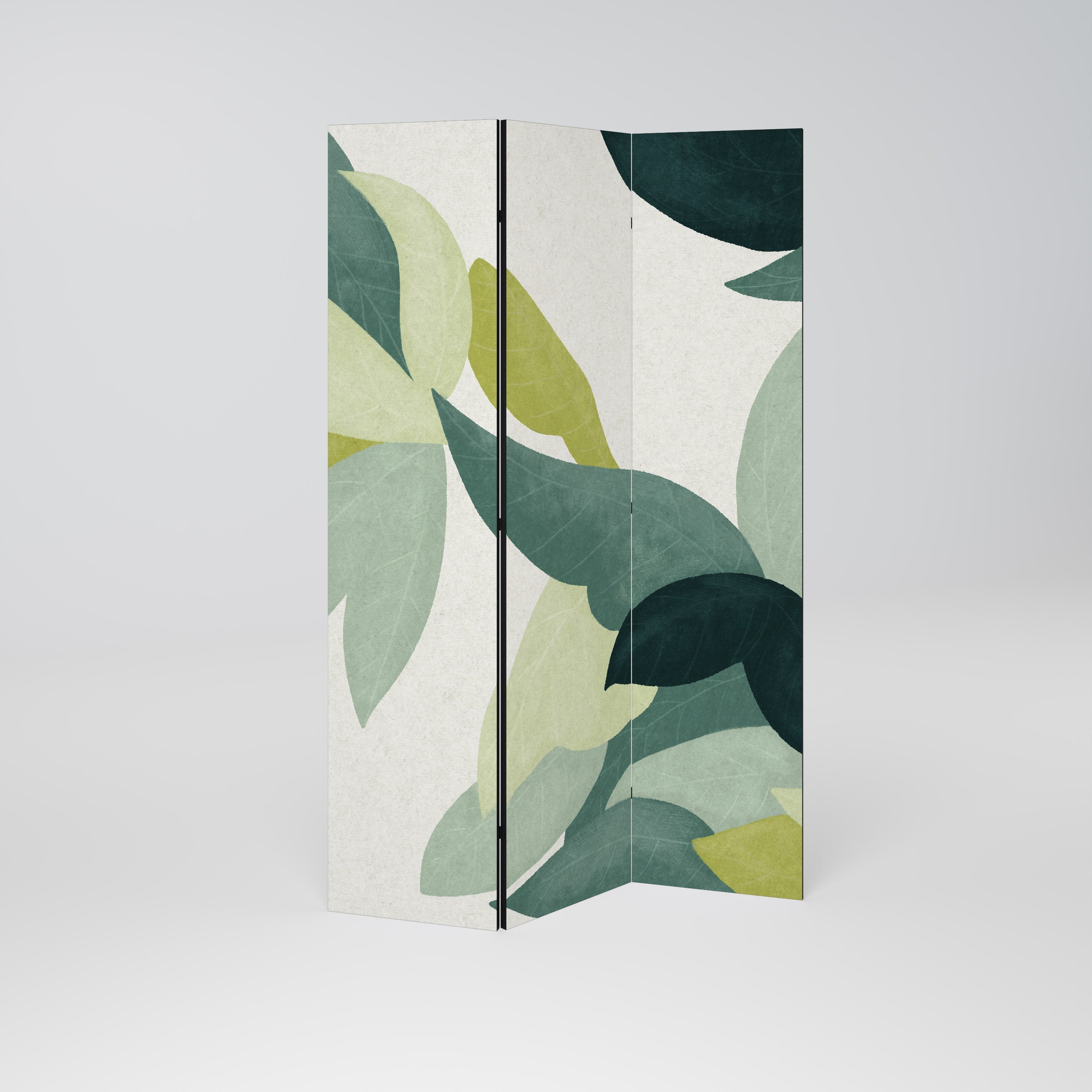 LEAFY VIBRATION Dekorativer 3-teiliger Raumteiler
