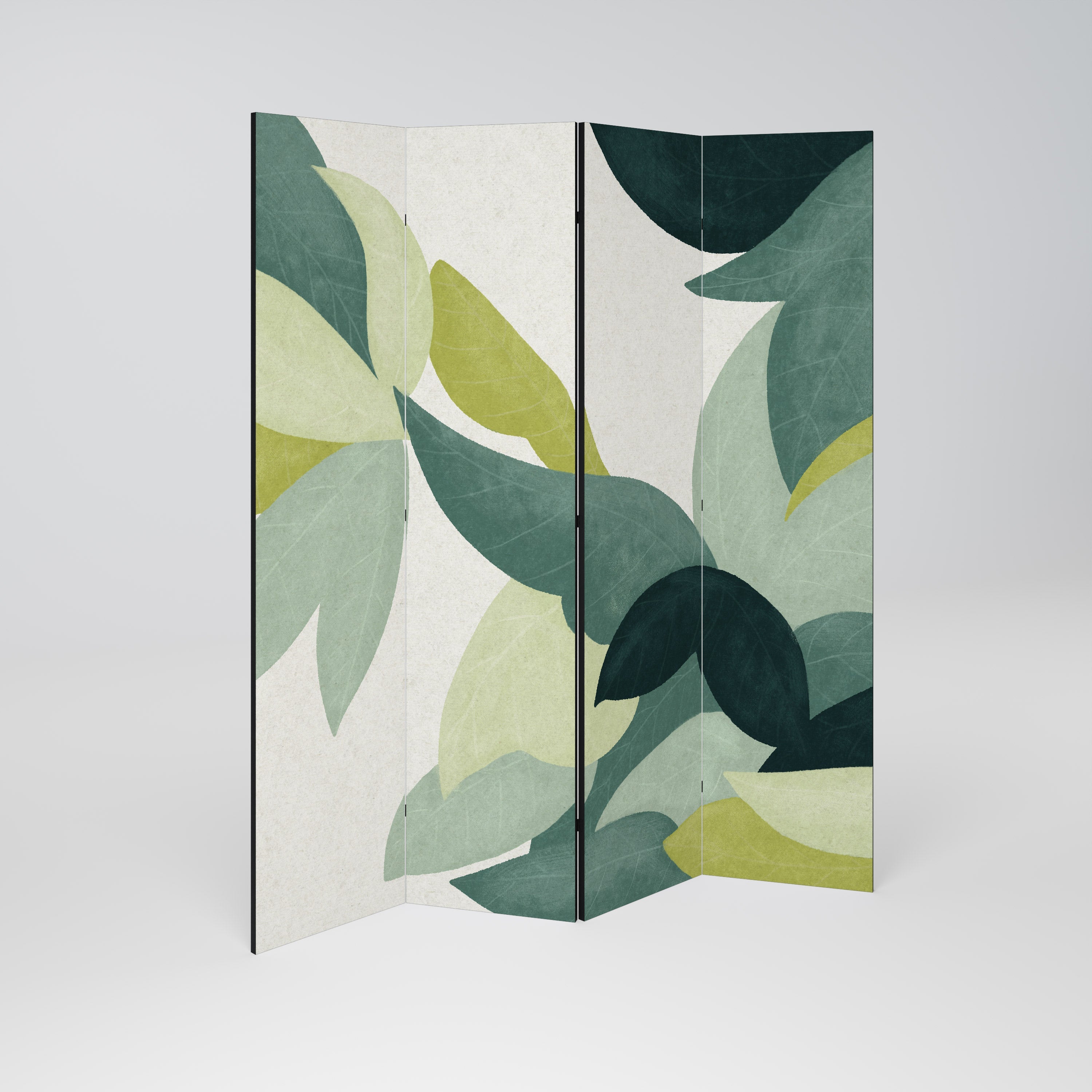 LEAFY VIBRATION Dekorativer 4-teiliger Raumteiler