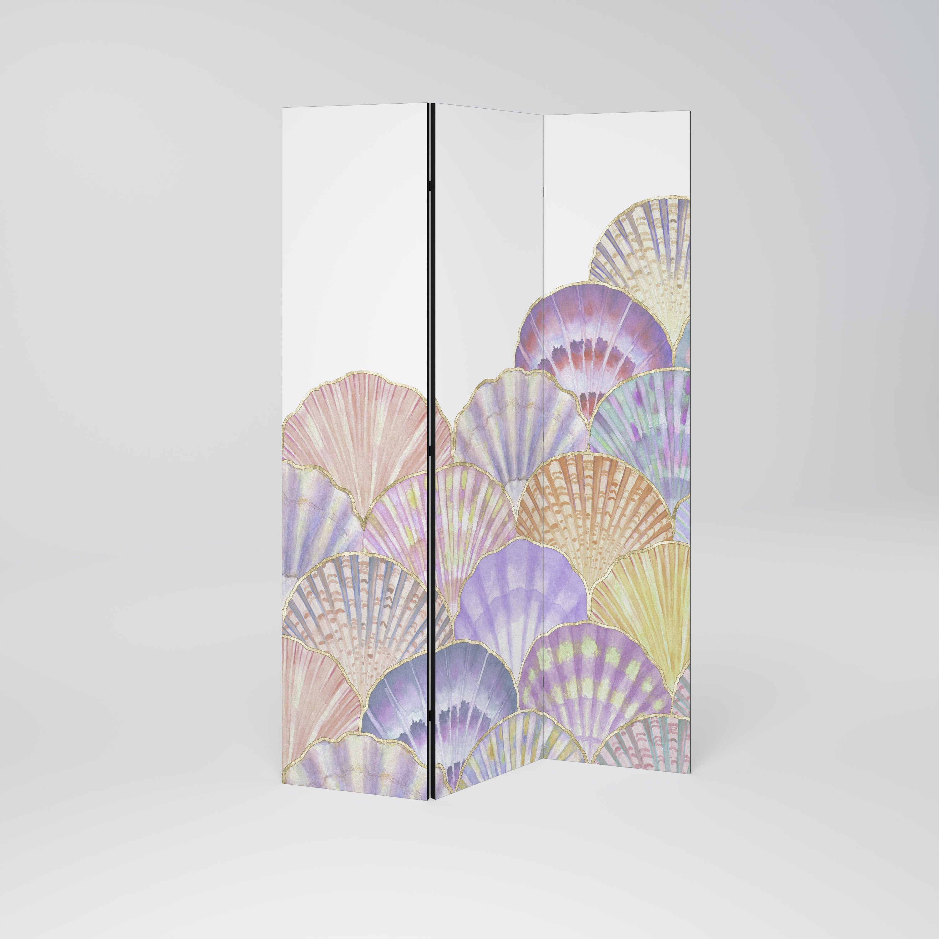 PASTEL OCEAN DREAMS Dekorativer 3-teiliger Raumteiler