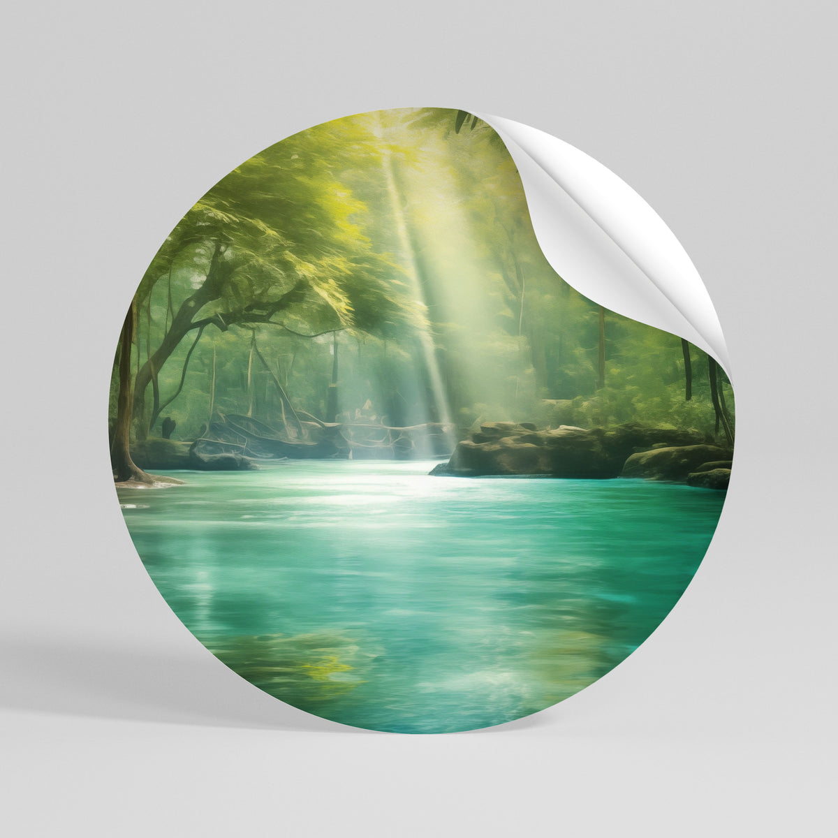 SERENE REFLECTIONS Runder Wandsticker zum Abziehen und Aufkleben