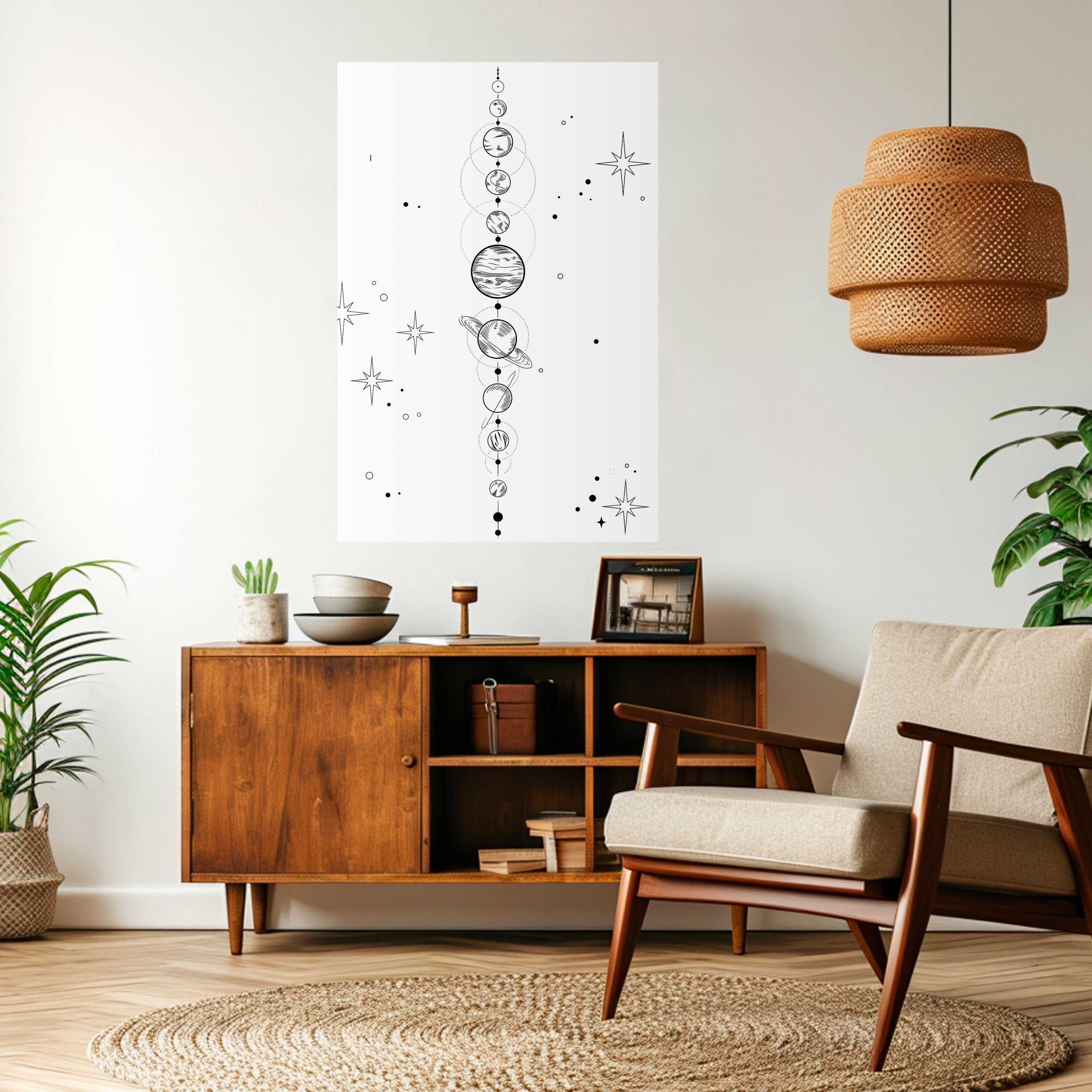 GALAXY OUTLINE Peel and Stick Vertical Poster