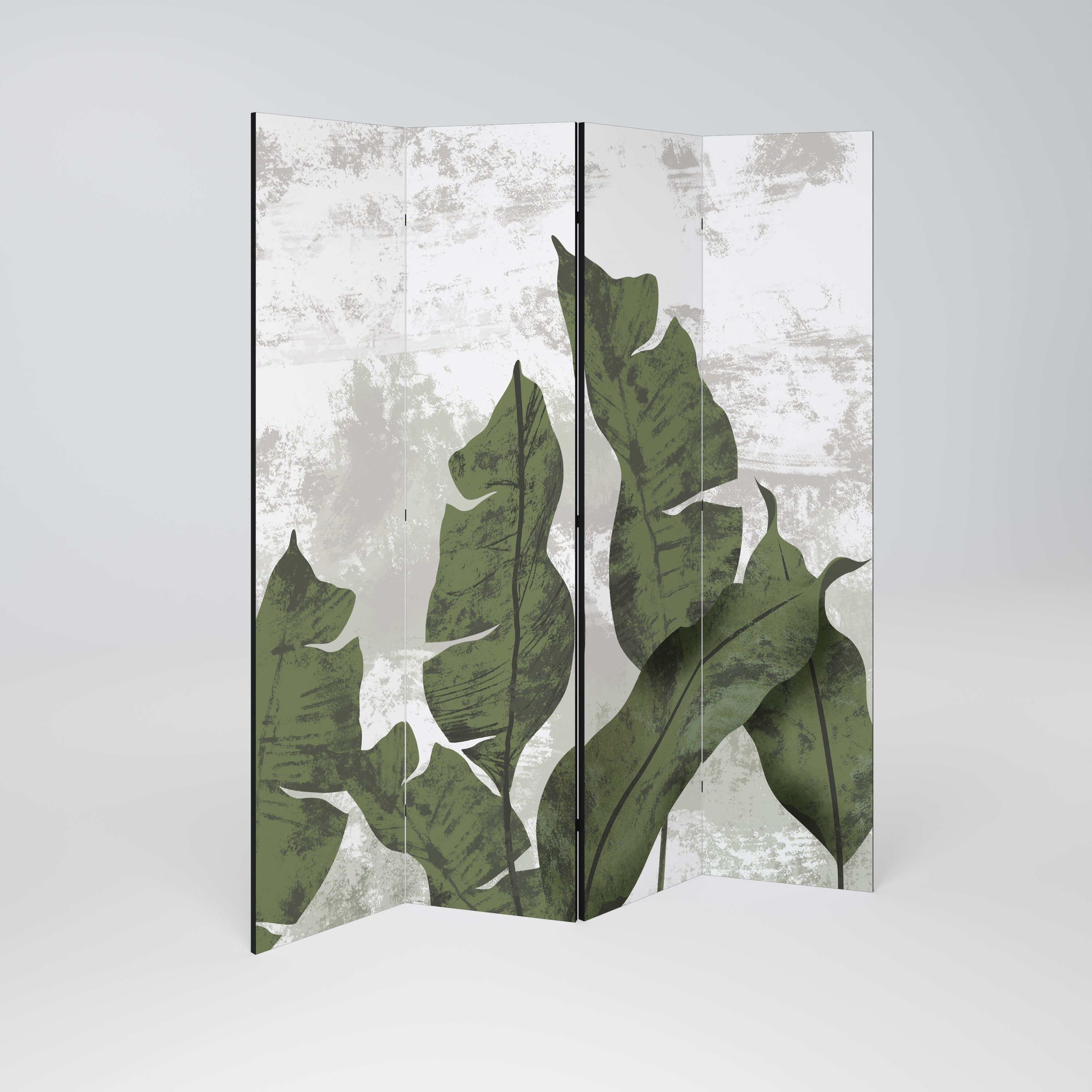 LEAF ECHO Dekorativer 4-teiliger Raumteiler