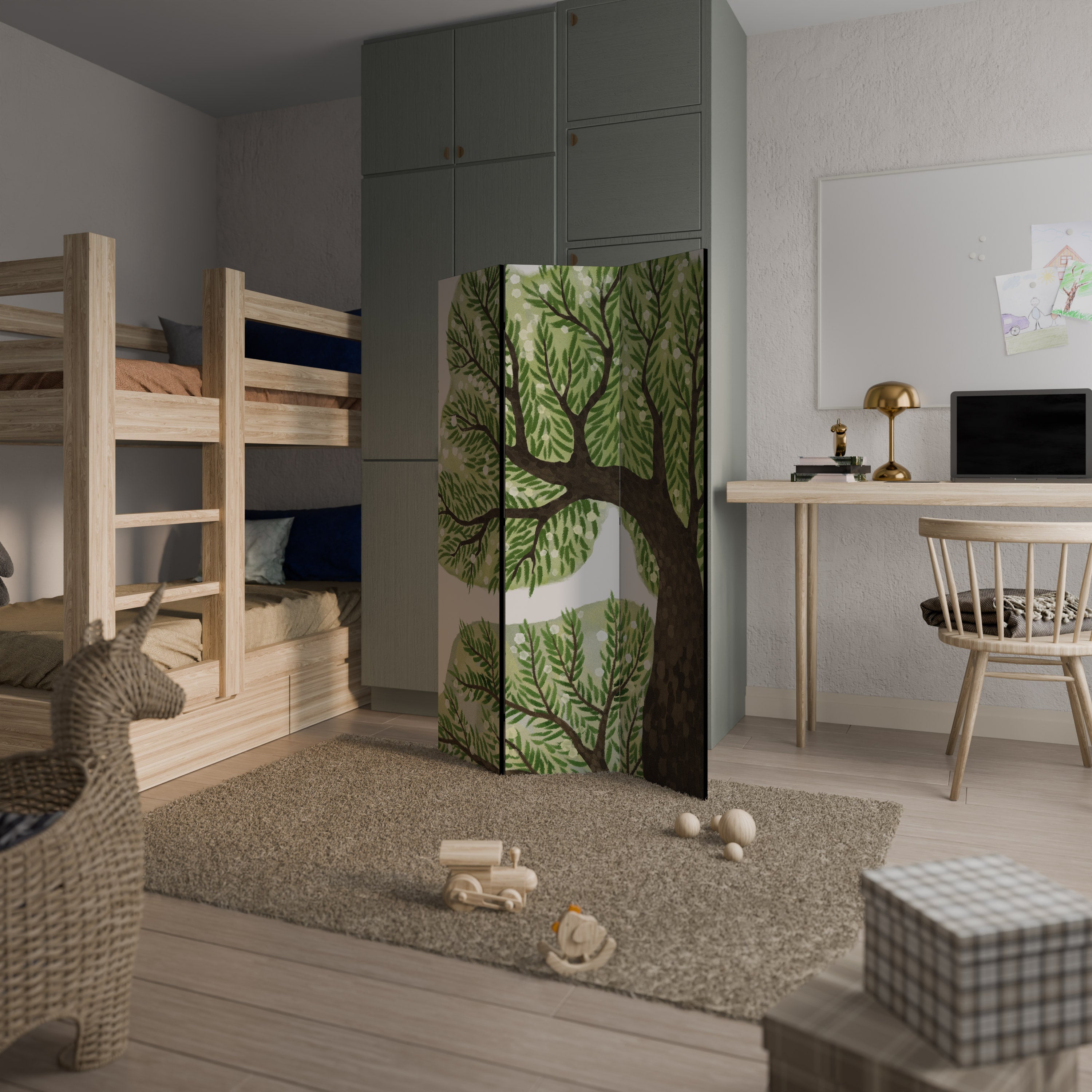 WILDERNESS DASH Decorative 3-Panel Room Divider