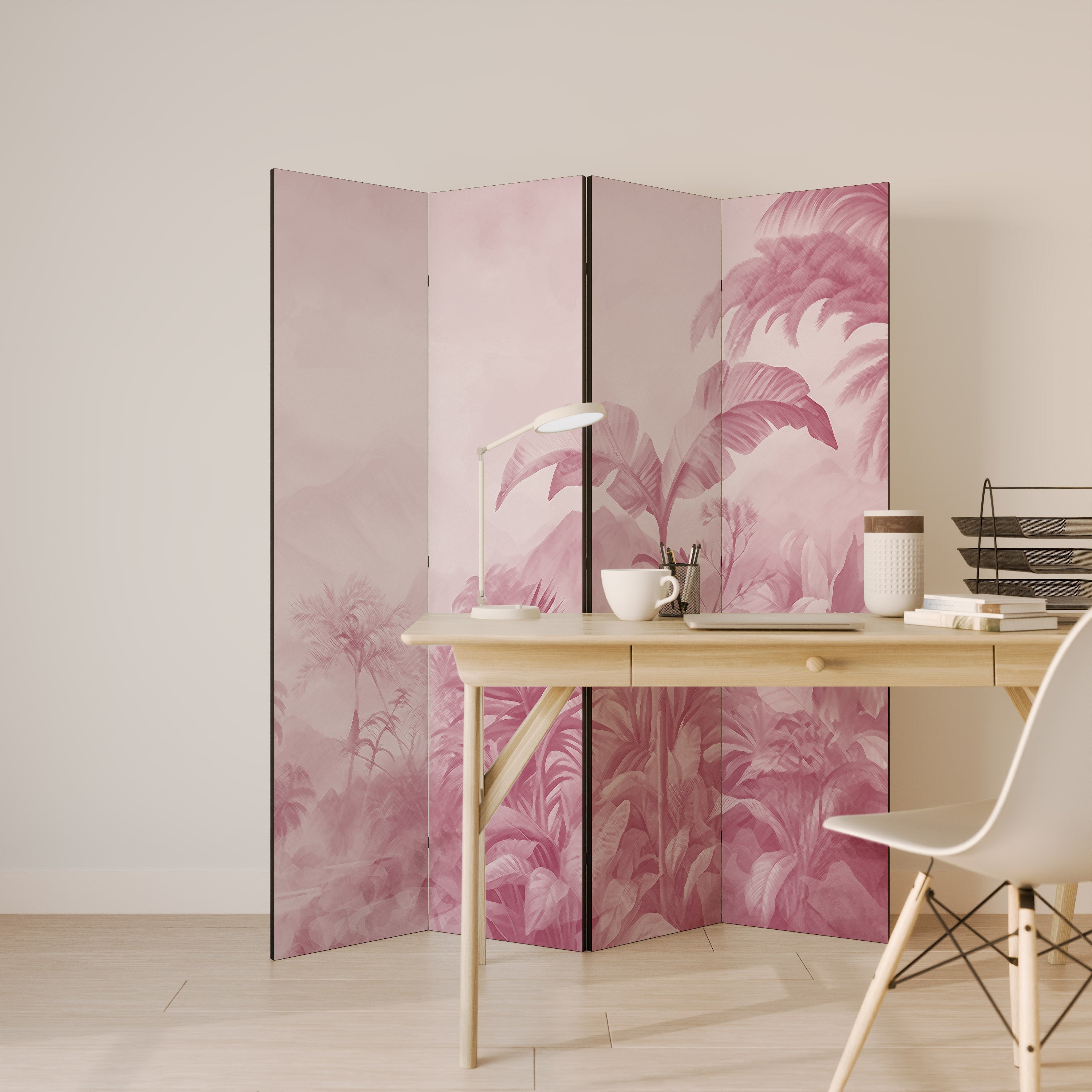 SWEET TROPICS Dekorativer 4-teiliger Raumteiler