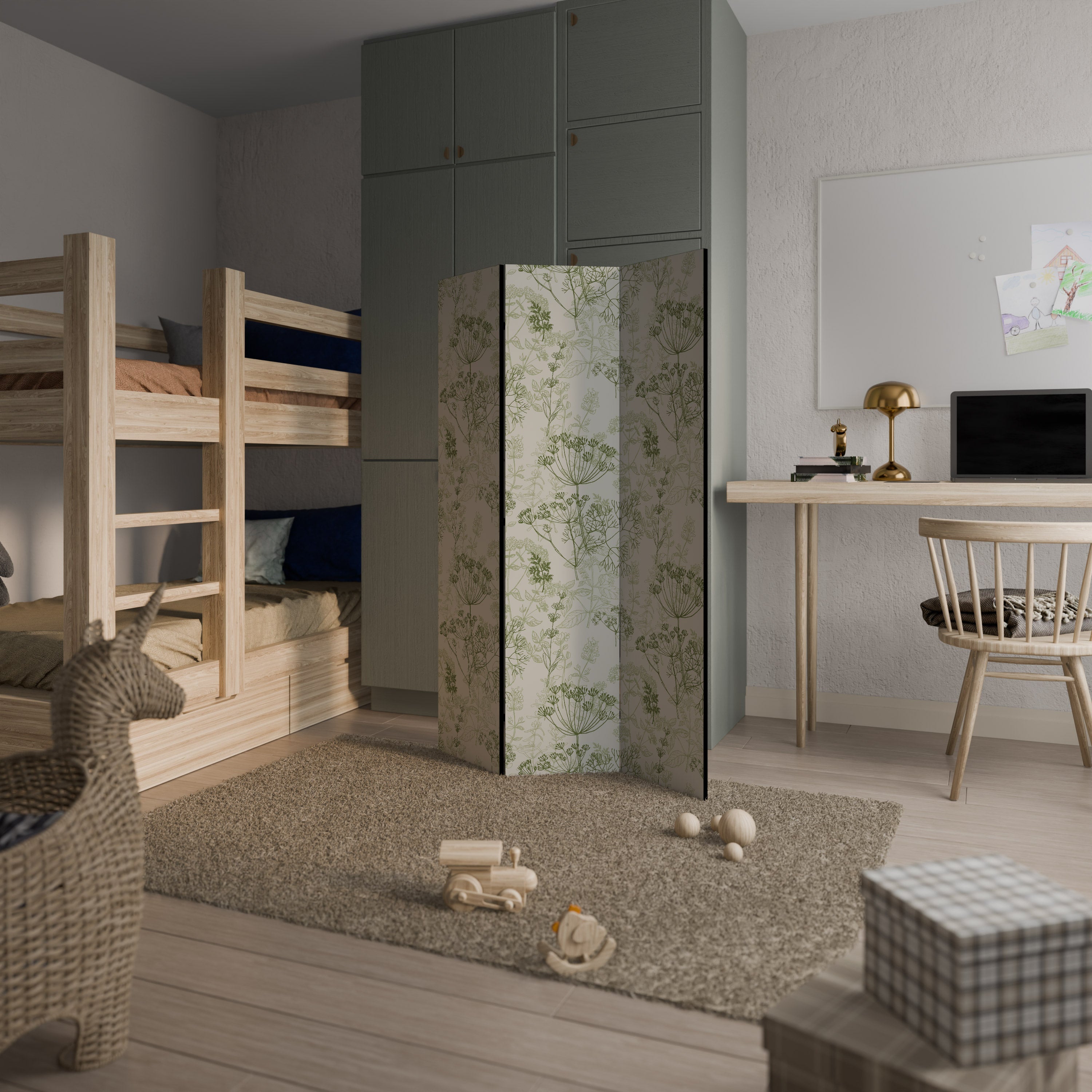 FENNEL BALDACHIN Decorative 3-Panel Room Divider