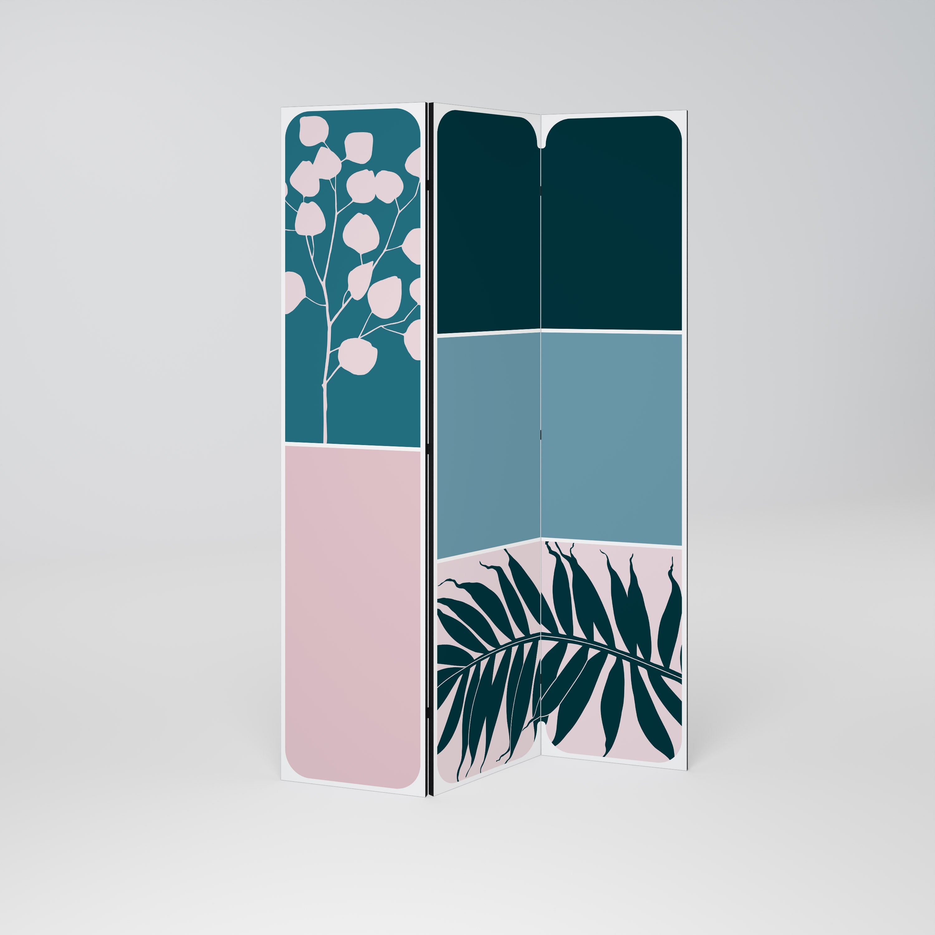 COMBINATION OF SHAPES Decorative 3-Panel Room Divider