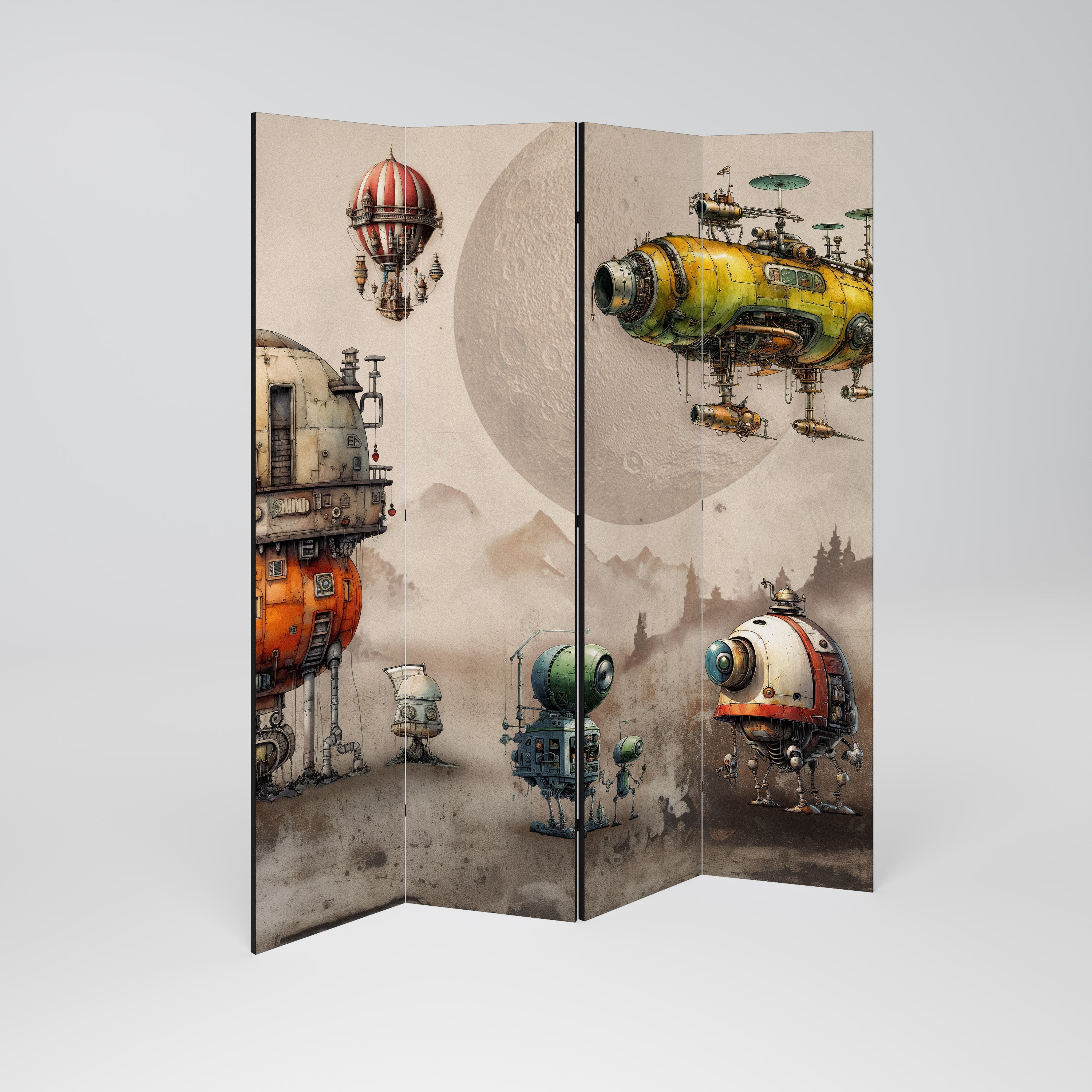 MACHINARIUM MACHINES Dekorativer 4-teiliger Raumteiler