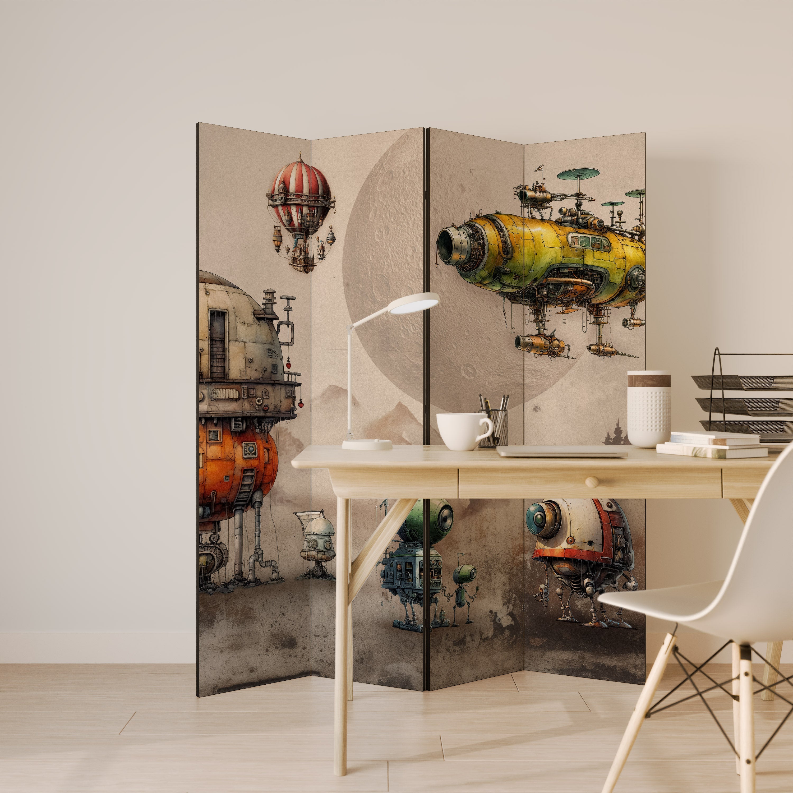 MACHINARIUM MACHINES Dekorativer 4-teiliger Raumteiler