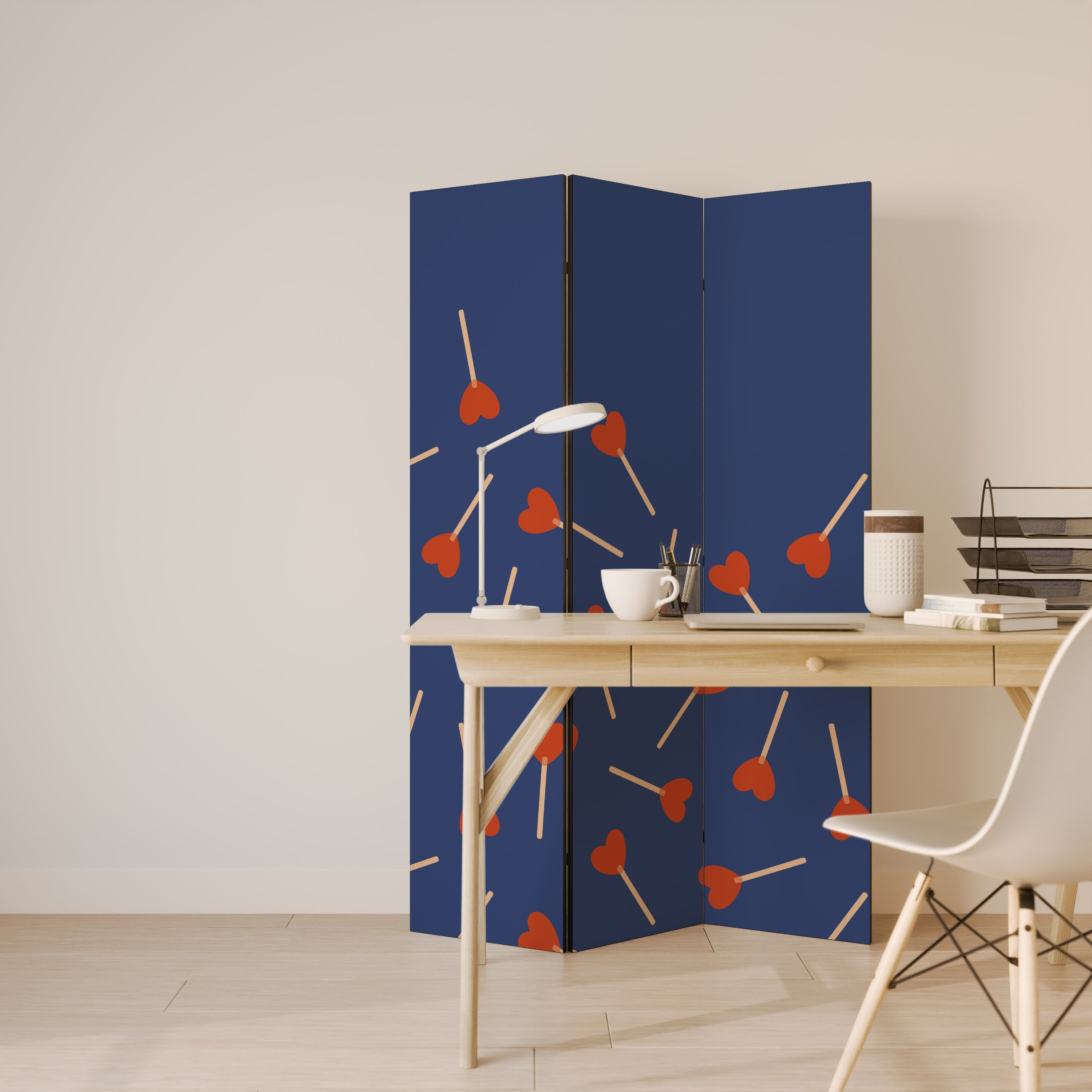 SWEET LOVE Decorative 3-Panel Room Divider