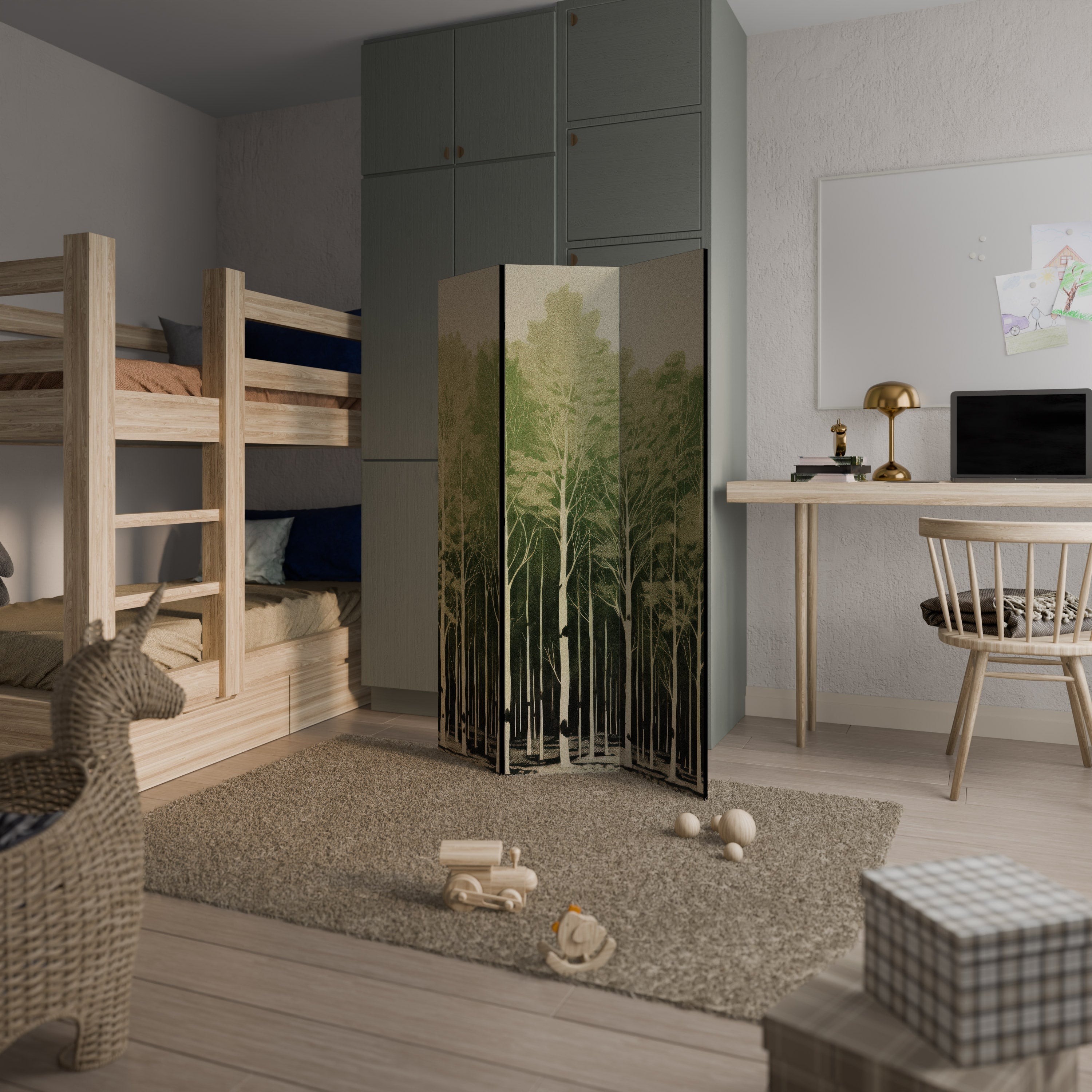 UNKNOWN NATURE Decorative 3-Panel Room Divider
