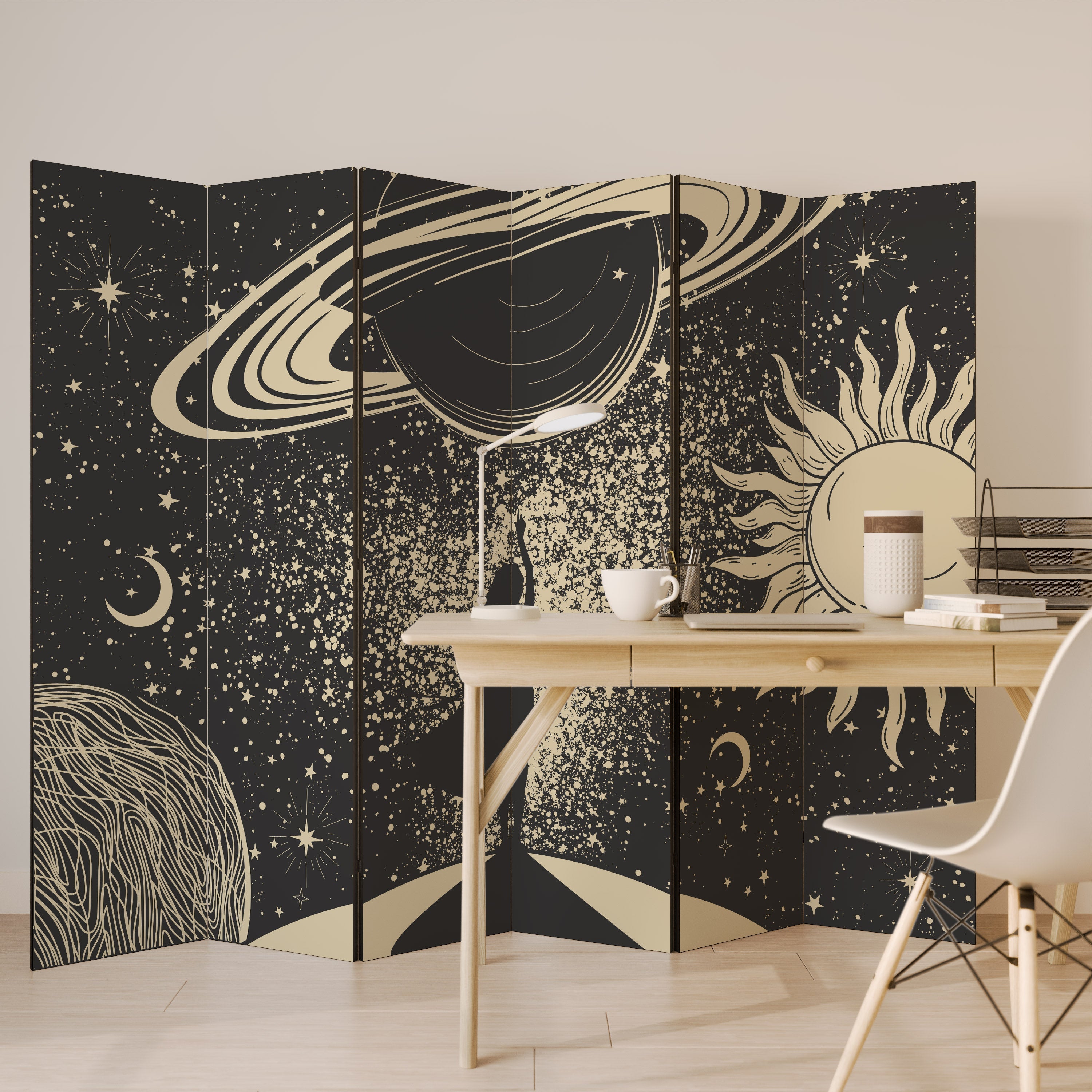 MYSTIC UNIVERSE Dekorativer 6-teiliger Raumteiler