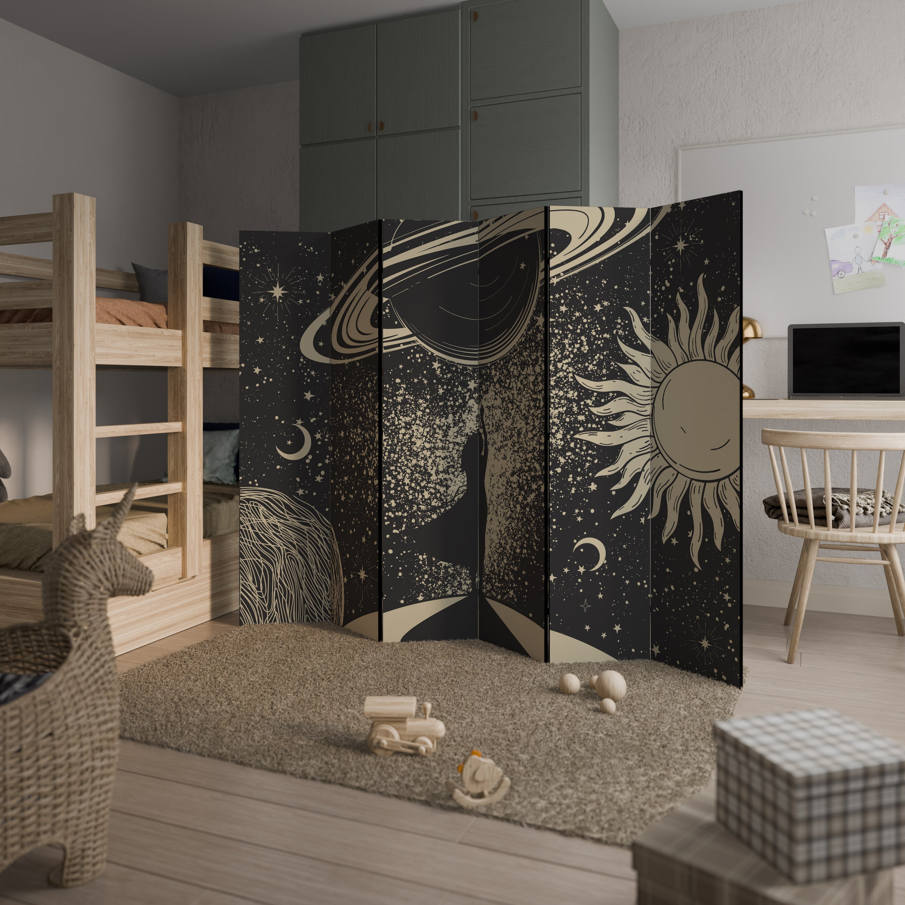 MYSTIC UNIVERSE Dekorativer 6-teiliger Raumteiler
