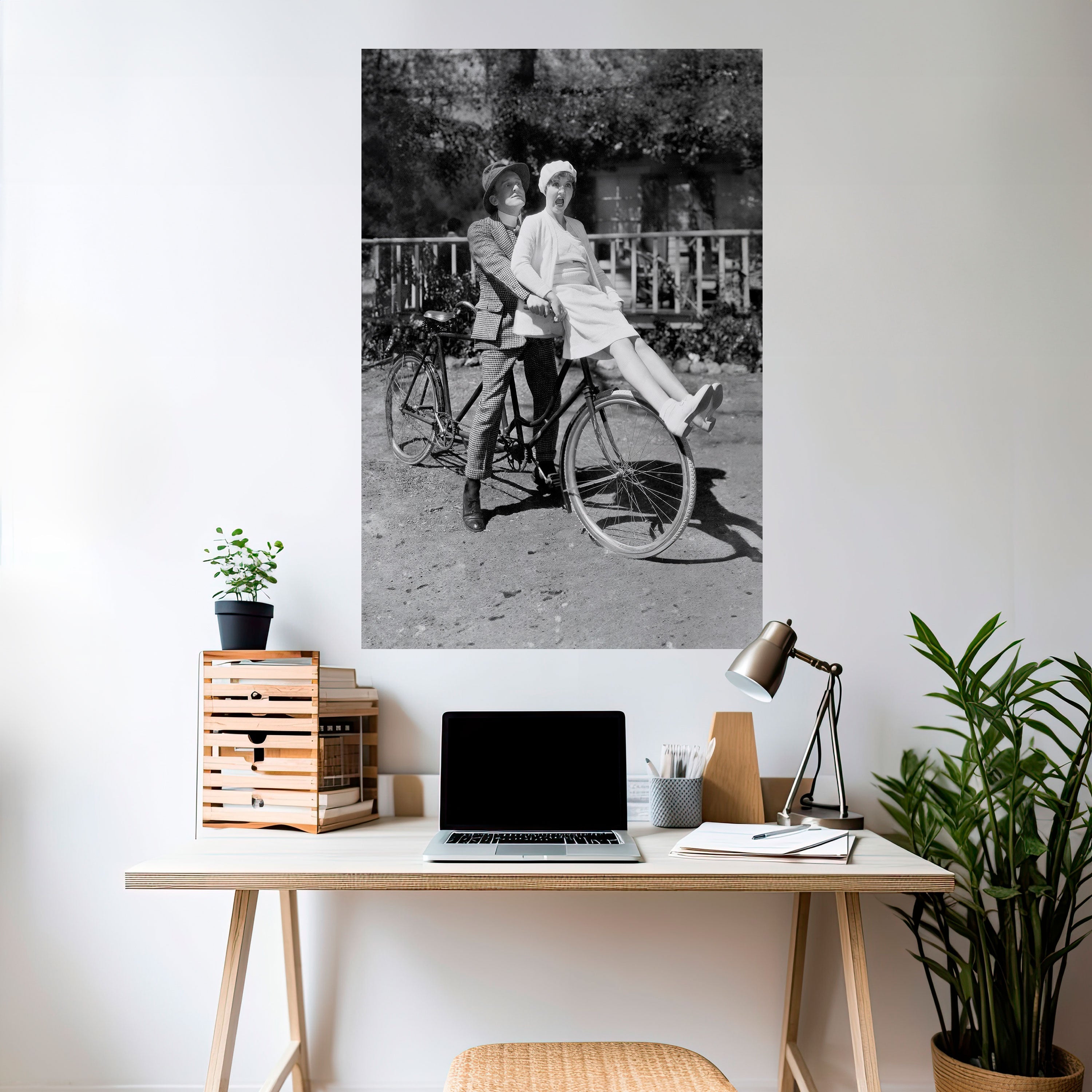 RIDING THROUGH TIME Peel and Stick Vertical Poster