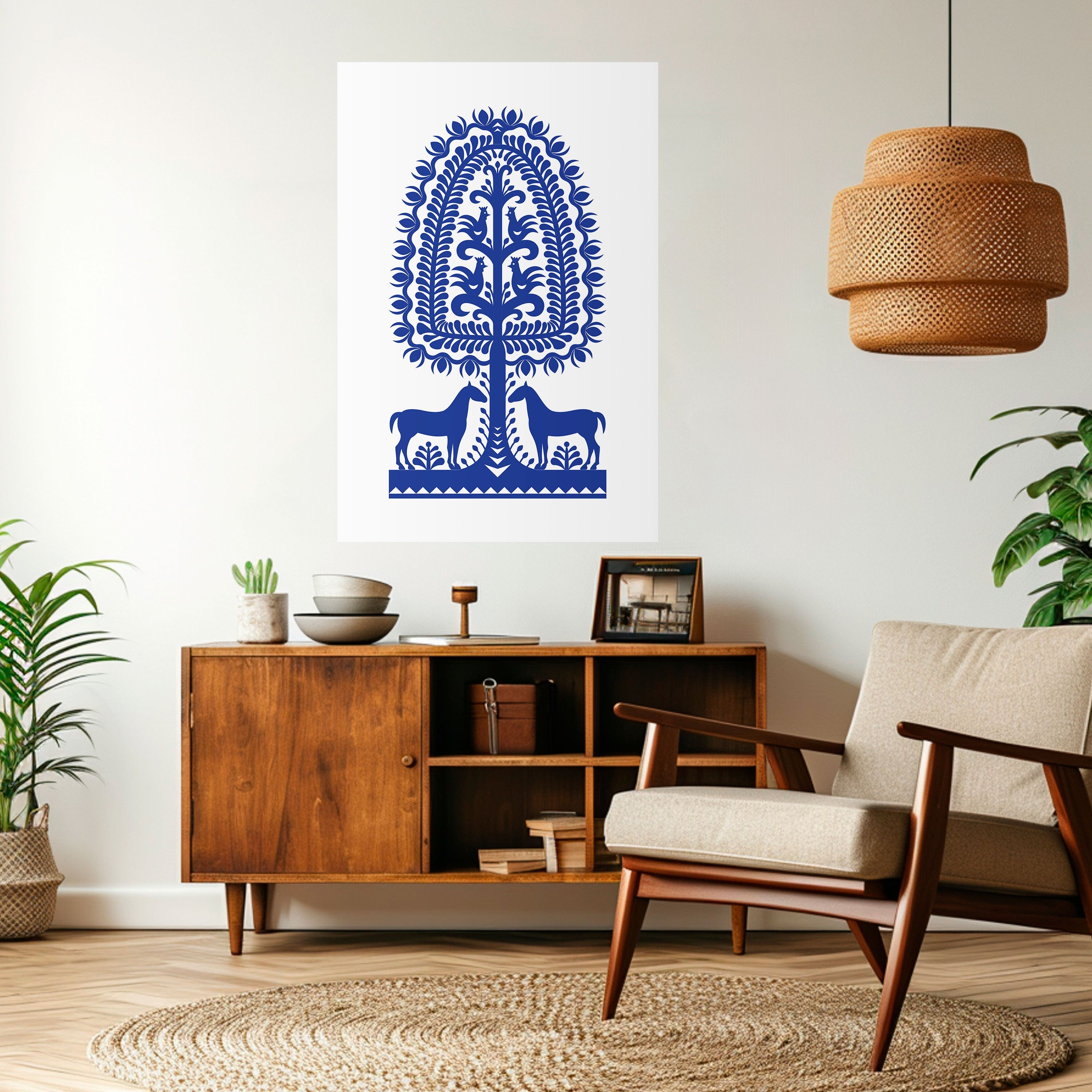 POLISH FOLK ART Peel and Stick Vertical Poster