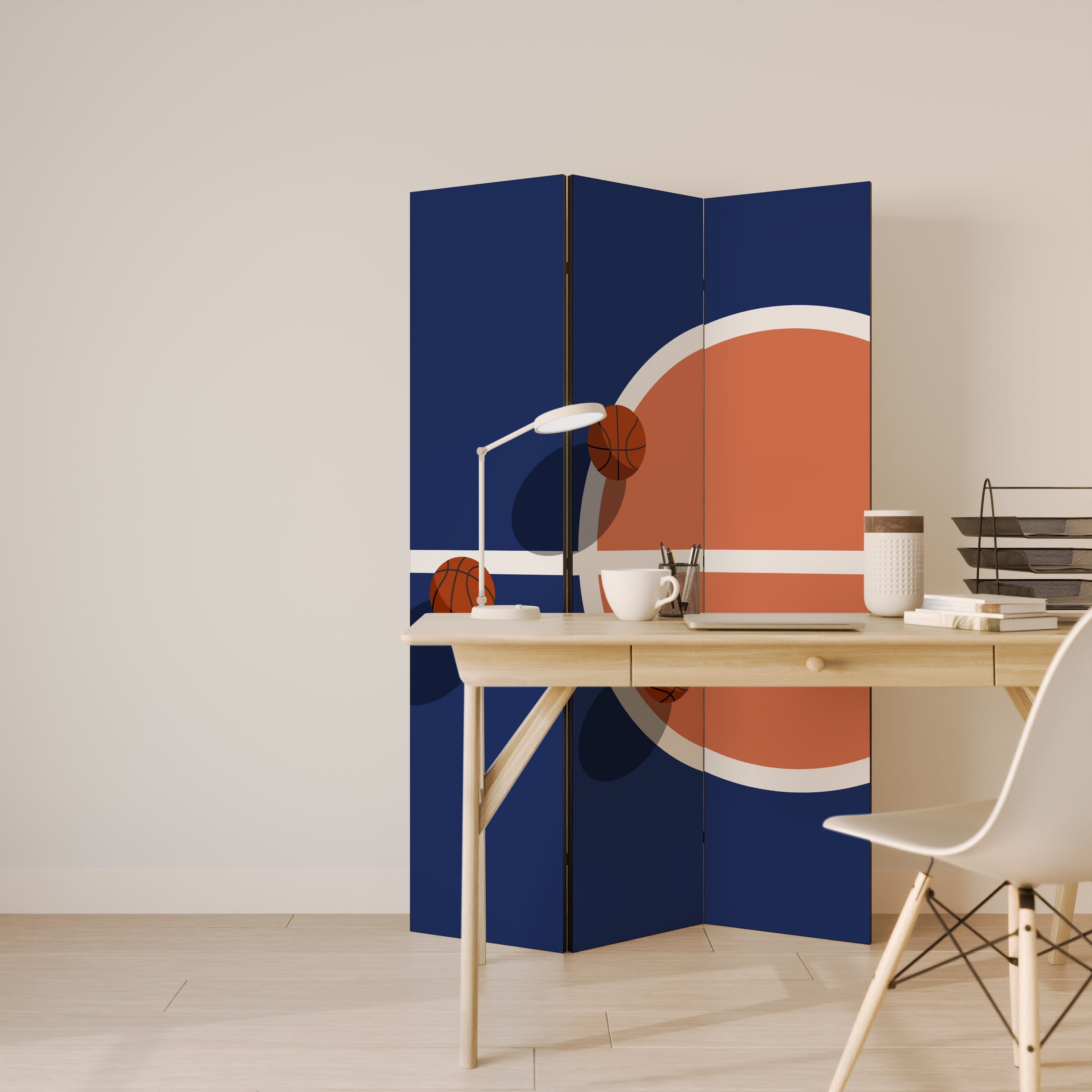 BASKETBALL CHALLENGE Decorative 3-Panel Room Divider
