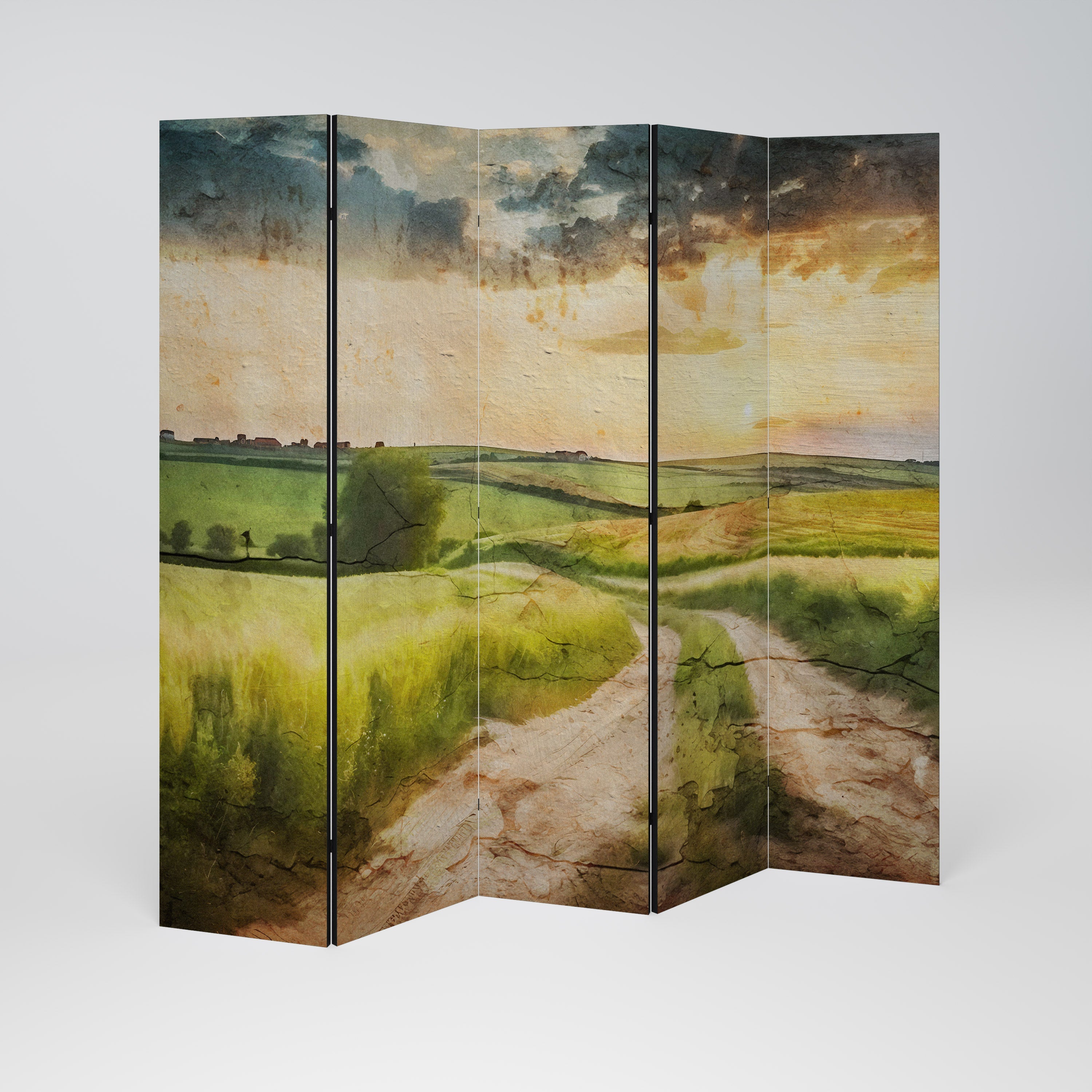 SUNSET PATH Dekorativer 5-teiliger Raumteiler
