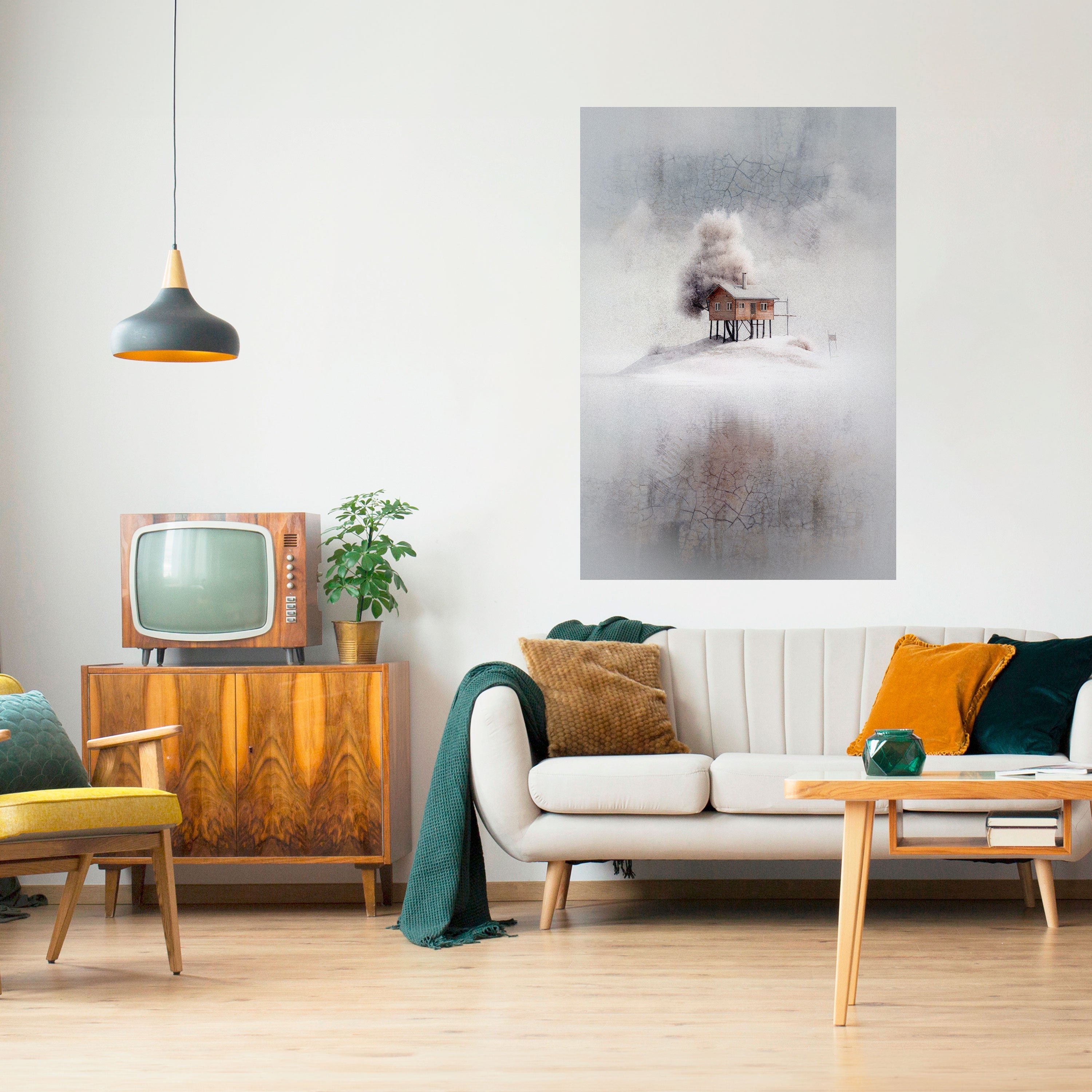 SILENT CABIN Peel and Stick Vertical Poster