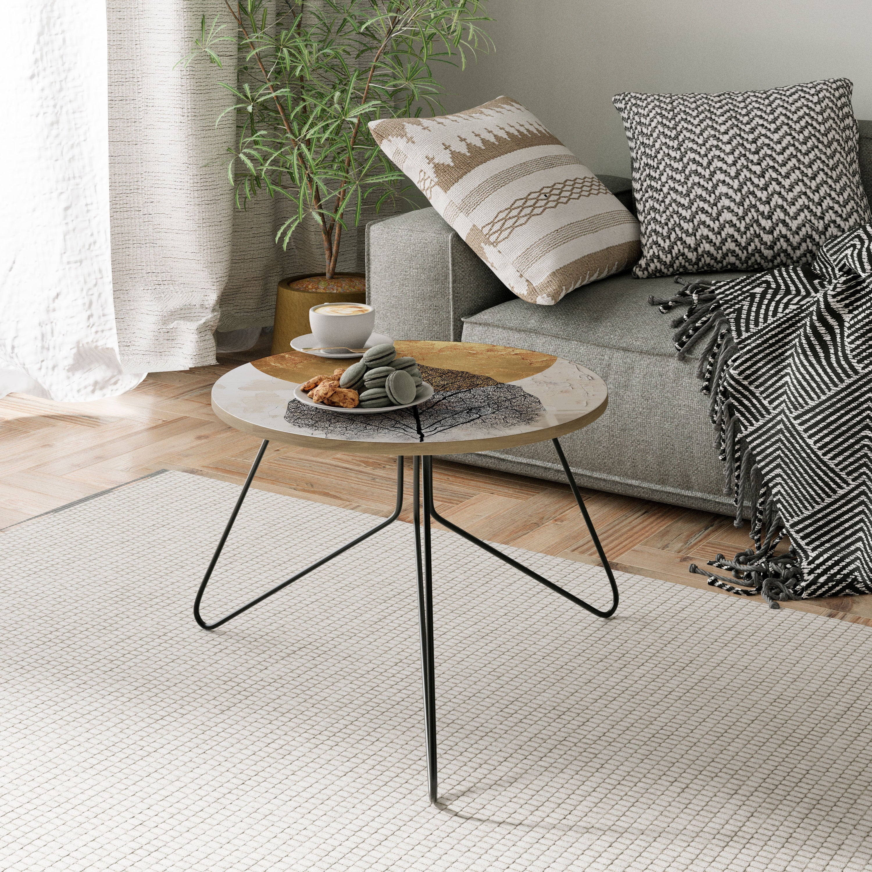 GOLD NERVATIO Coffee Table 60