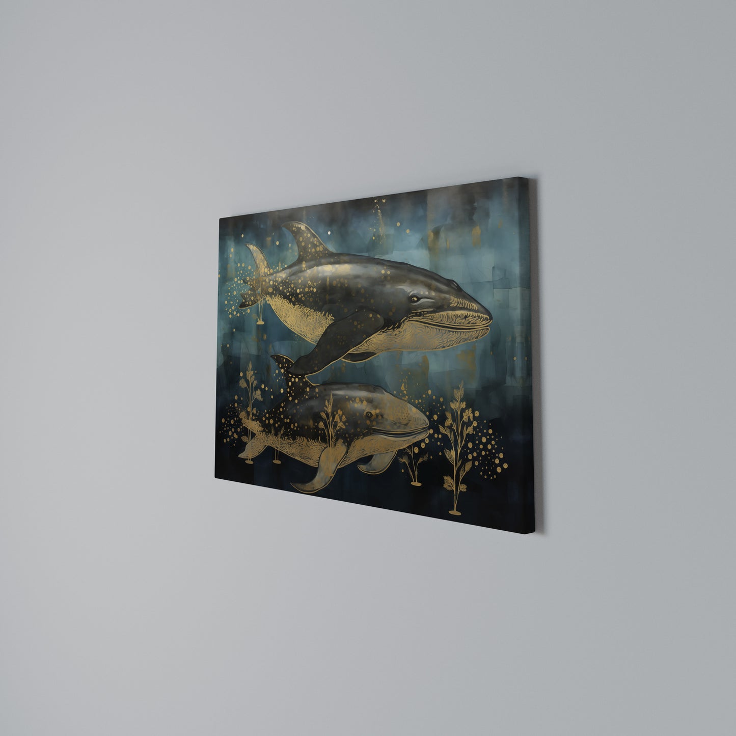 AQUATIC ELEGANCE Horizontal Canvas Print