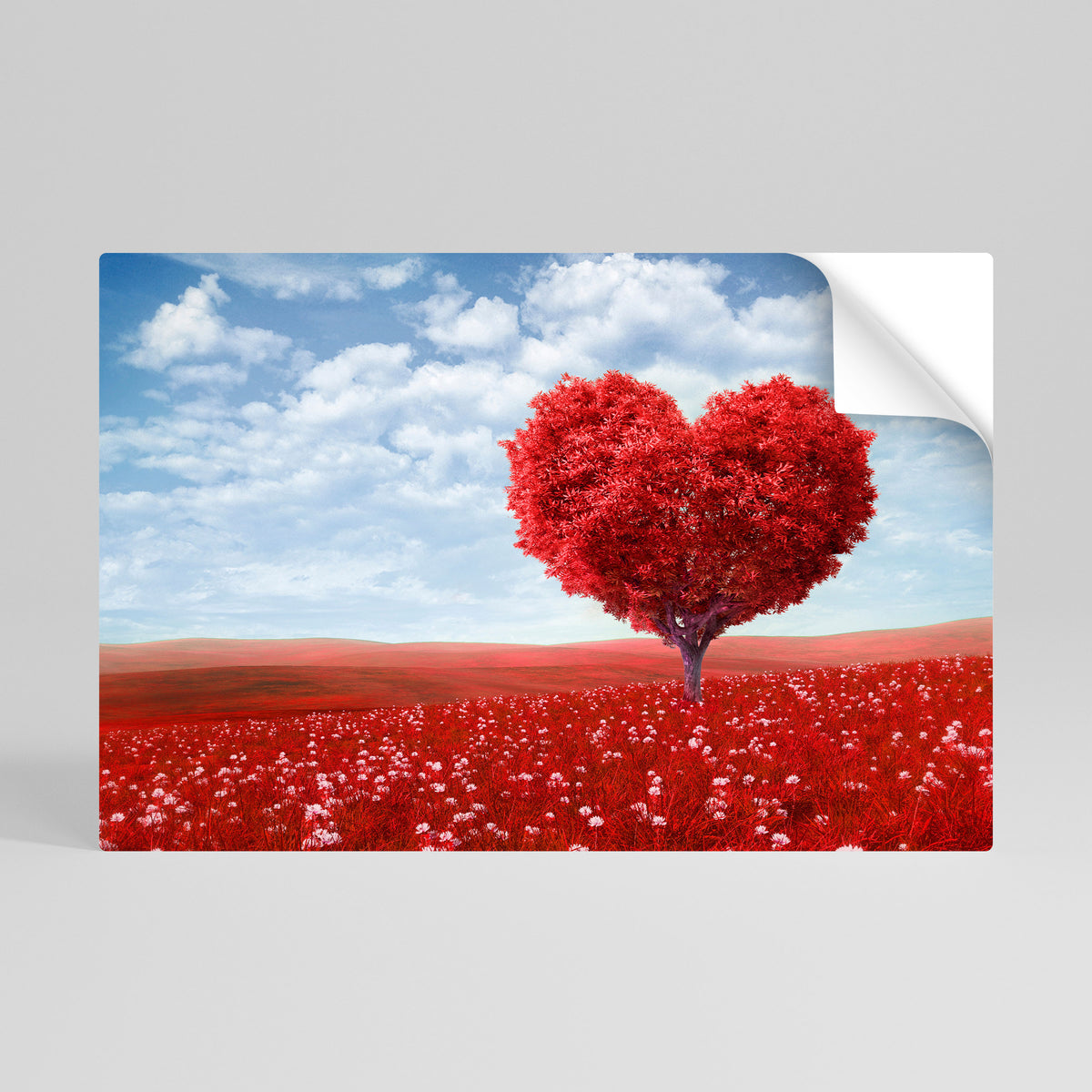 LOVE’S EMBRACE Selbstklebendes Horizontal-Poster